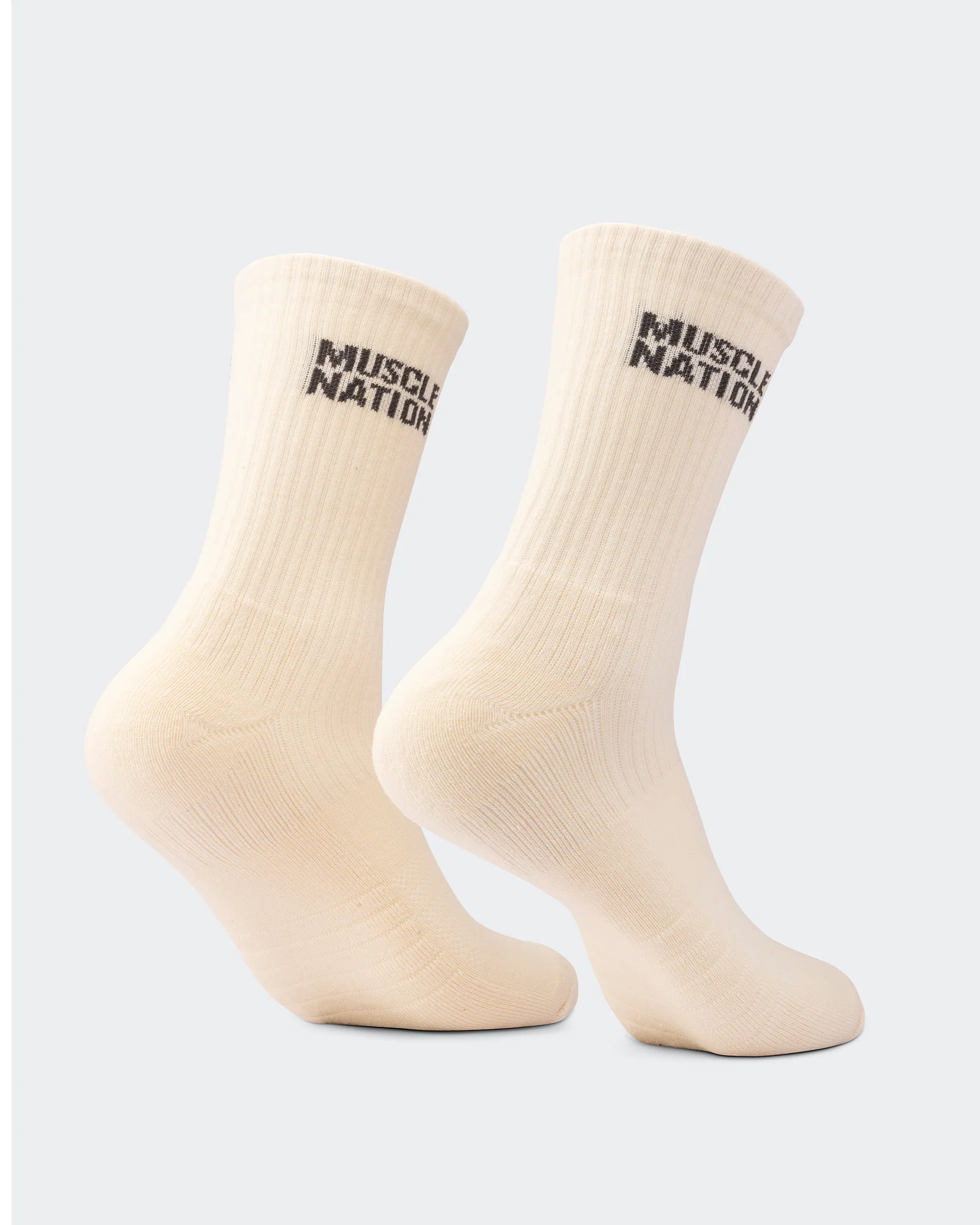 Mens Essential Crew Socks (2x Pack) - Charcoal / Dew - Image 3