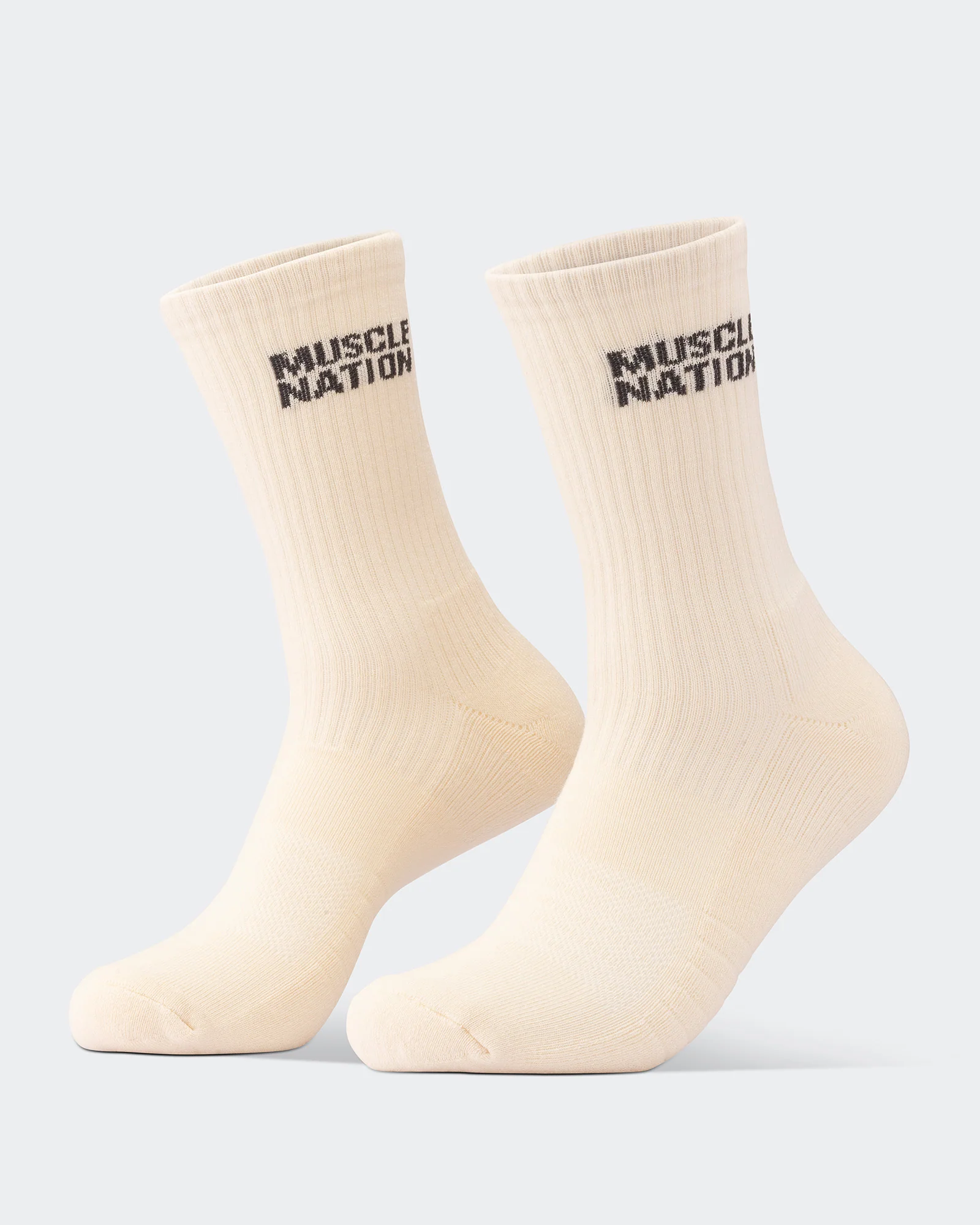 Mens Essential Crew Socks (2x Pack) - Charcoal / Dew - Image 5