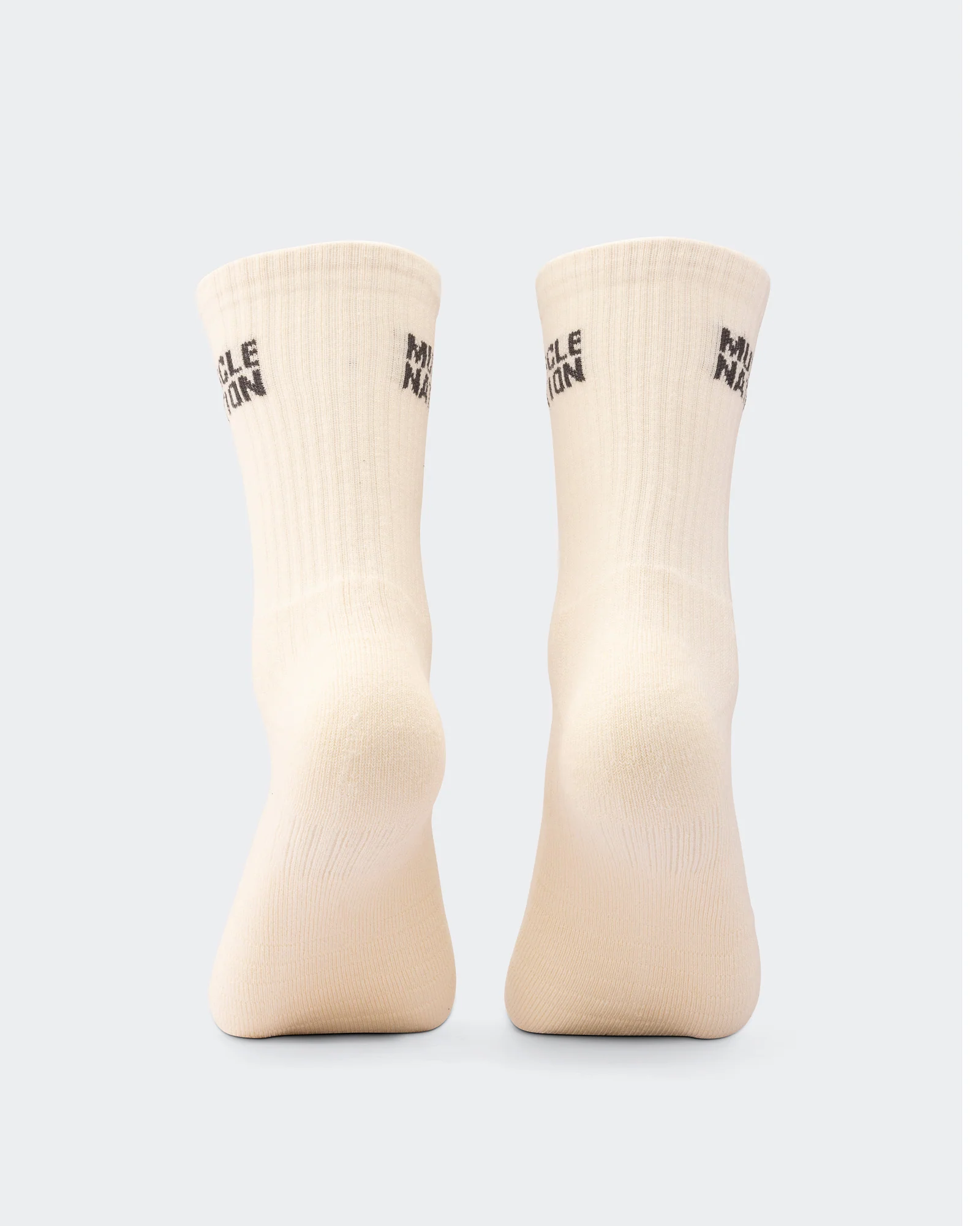 Mens Essential Crew Socks (2x Pack) - Taupe / Dew - Image 6