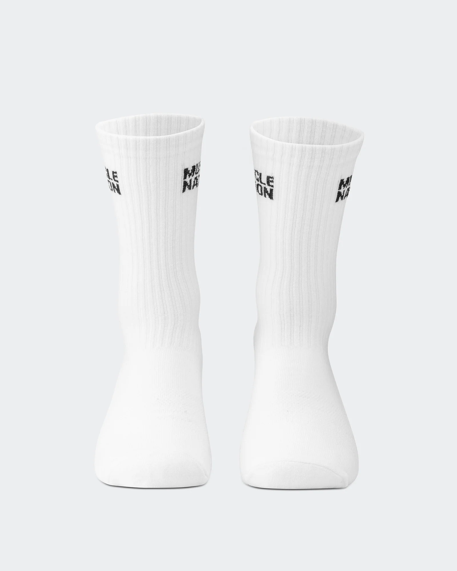 Mens Essential Crew Socks (2x Pack) - White - Image 4