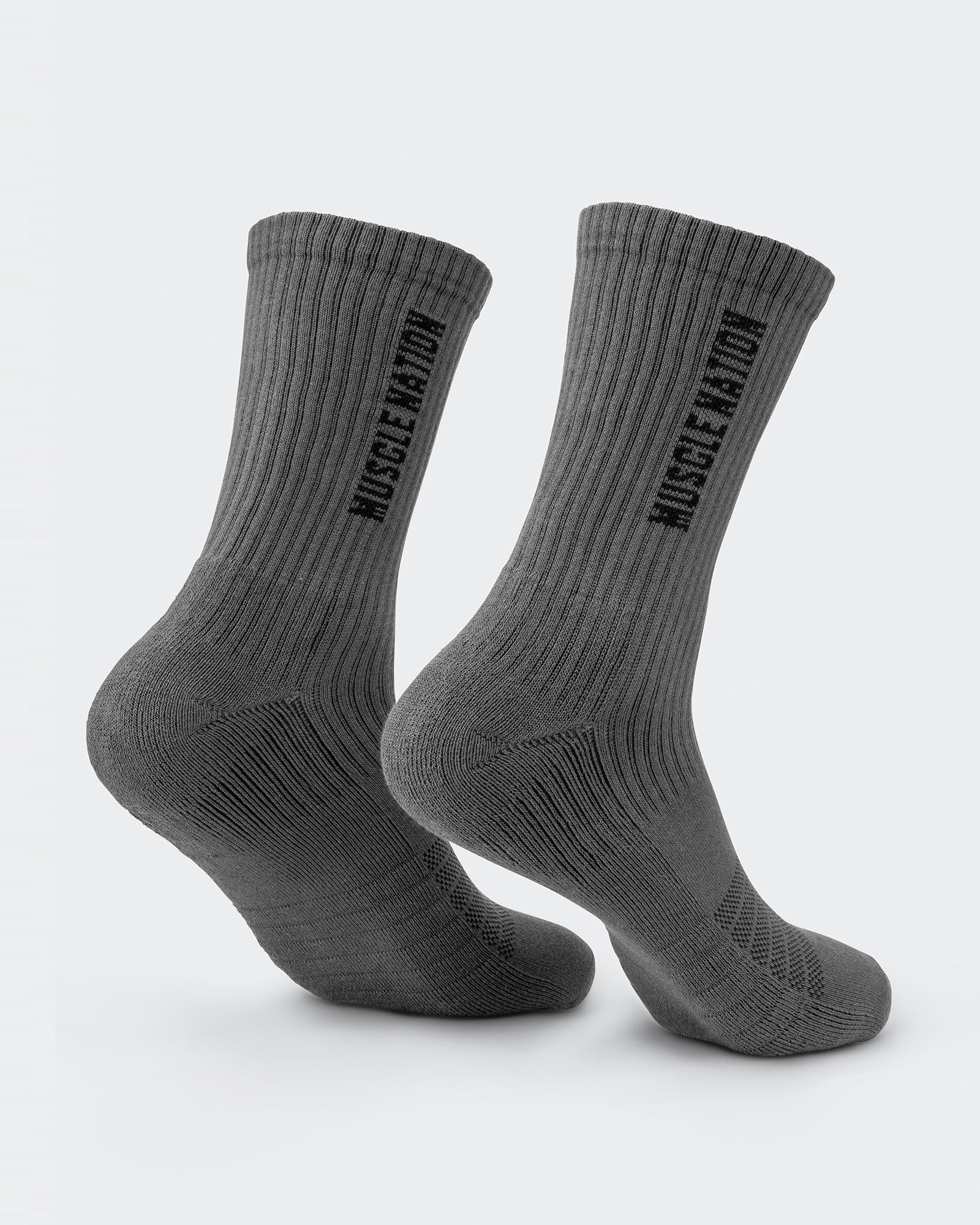 Mens Linear Crew Sock (2x Pack) - Charcoal - Image 5
