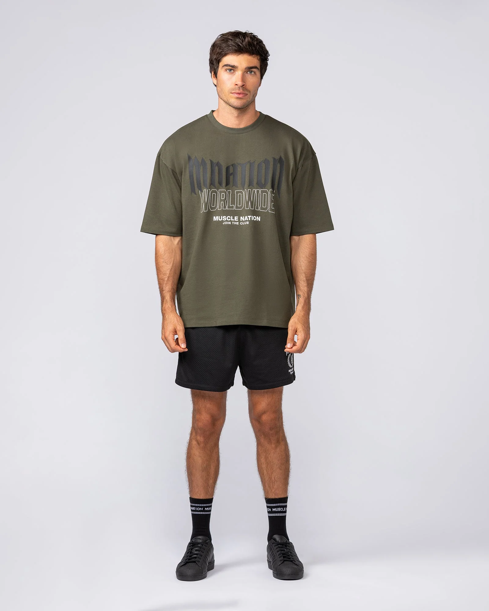 Metal Oversized Tee - Dark Khaki - Image 4