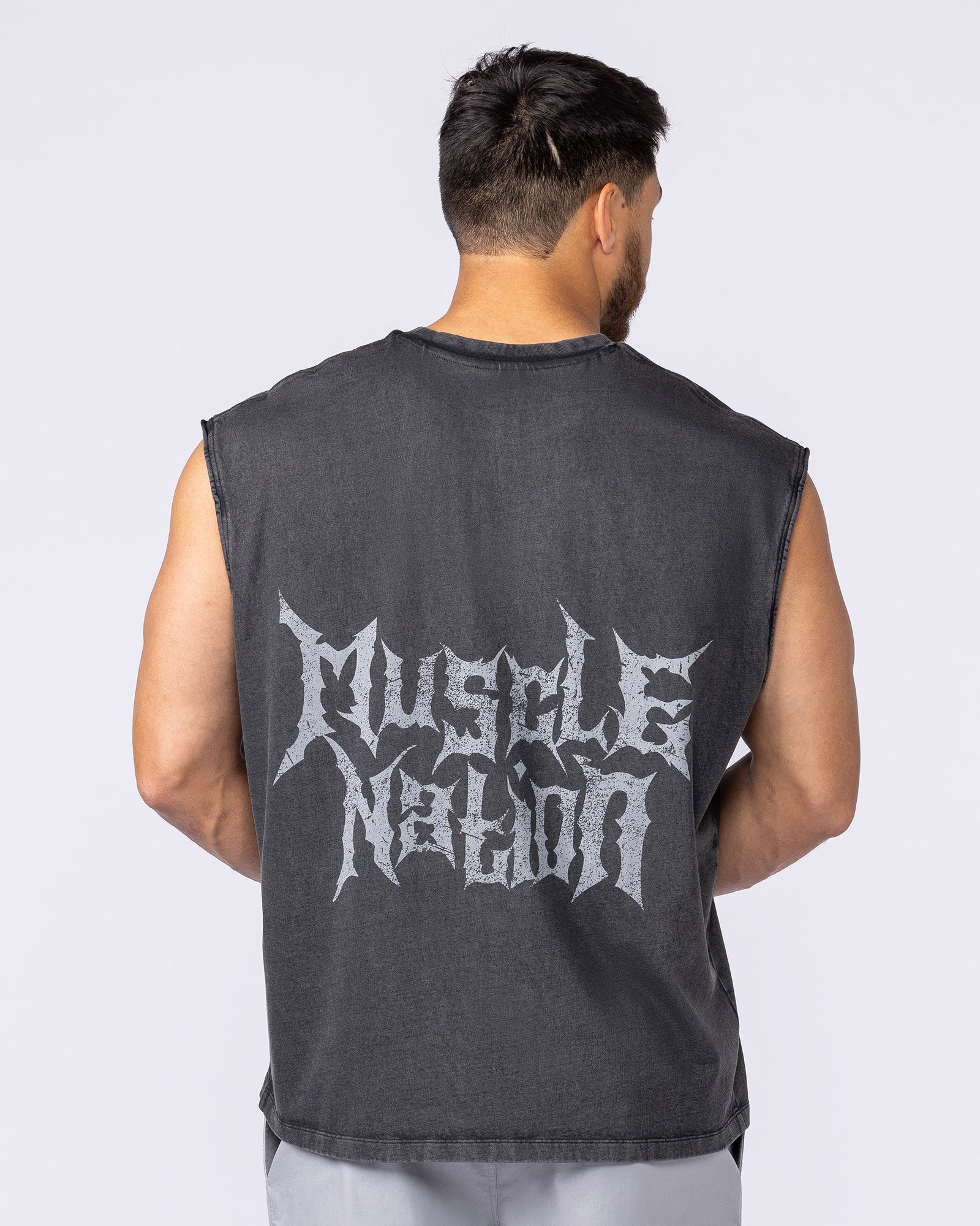 Metal Vintage Boxy Muscle Tank - Washed Black - Image 4