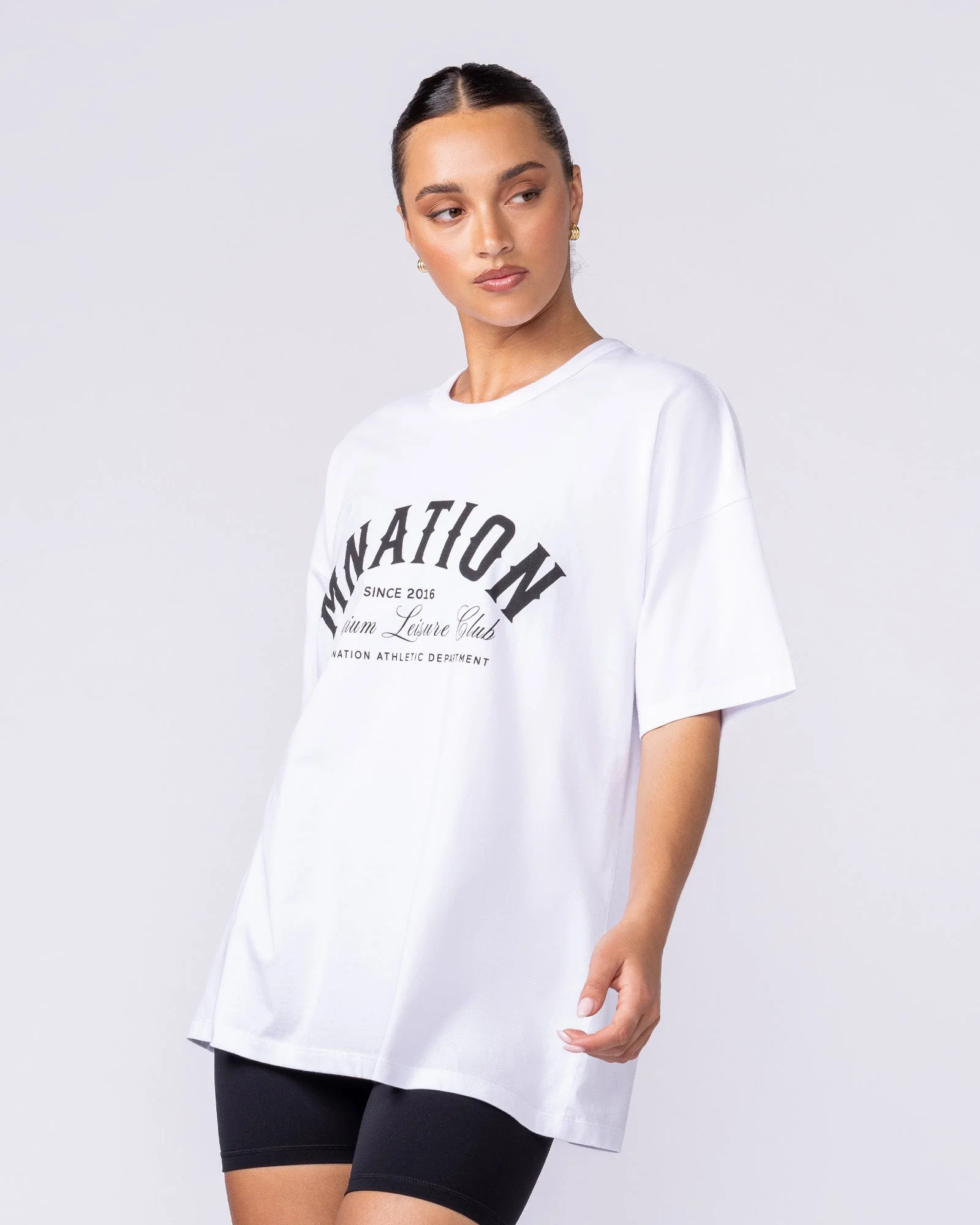 MN Saloon Oversized Tee - White - Image 4