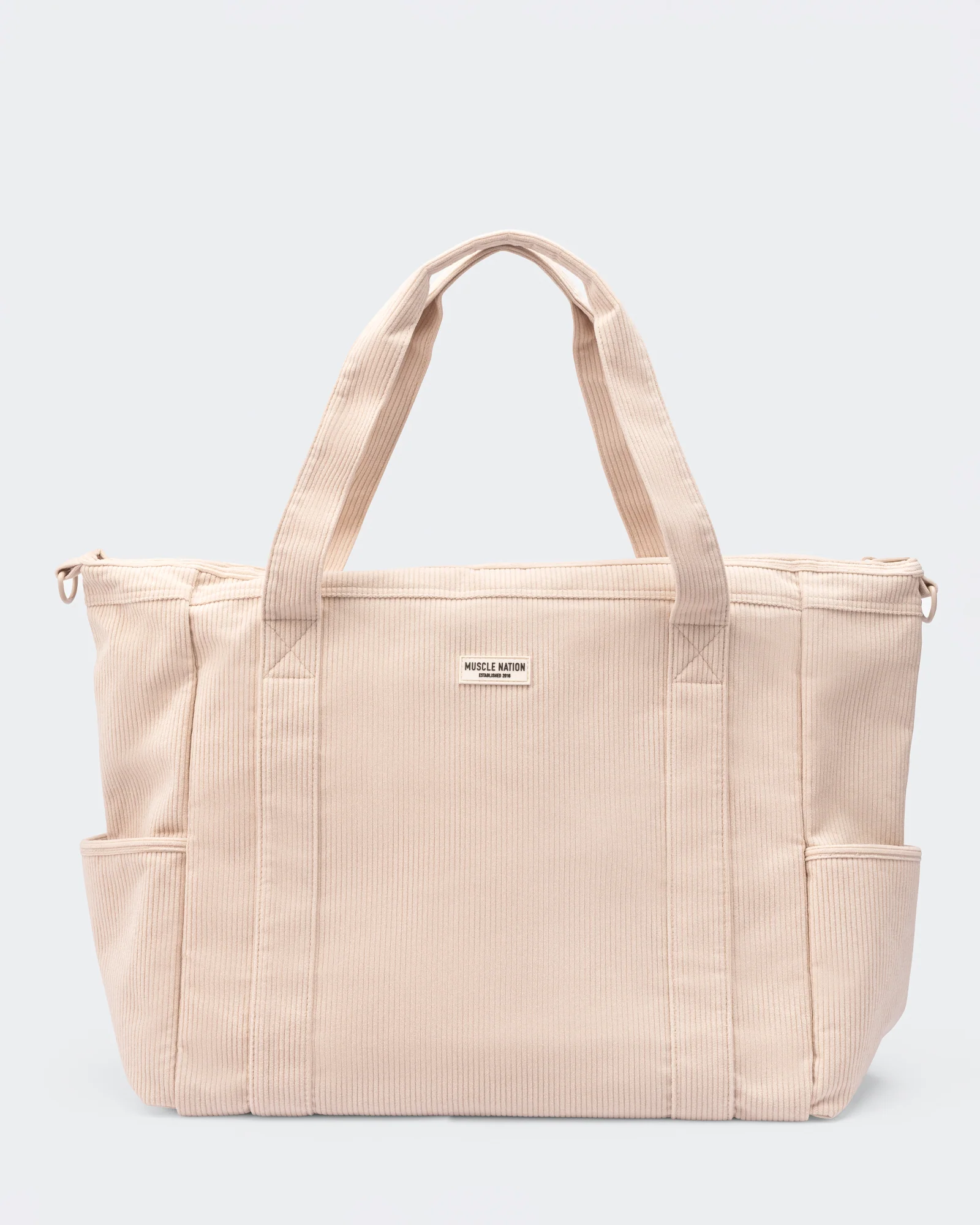 Muscle Nation Corduroy Tote Bag - Soft Beige - Image 3