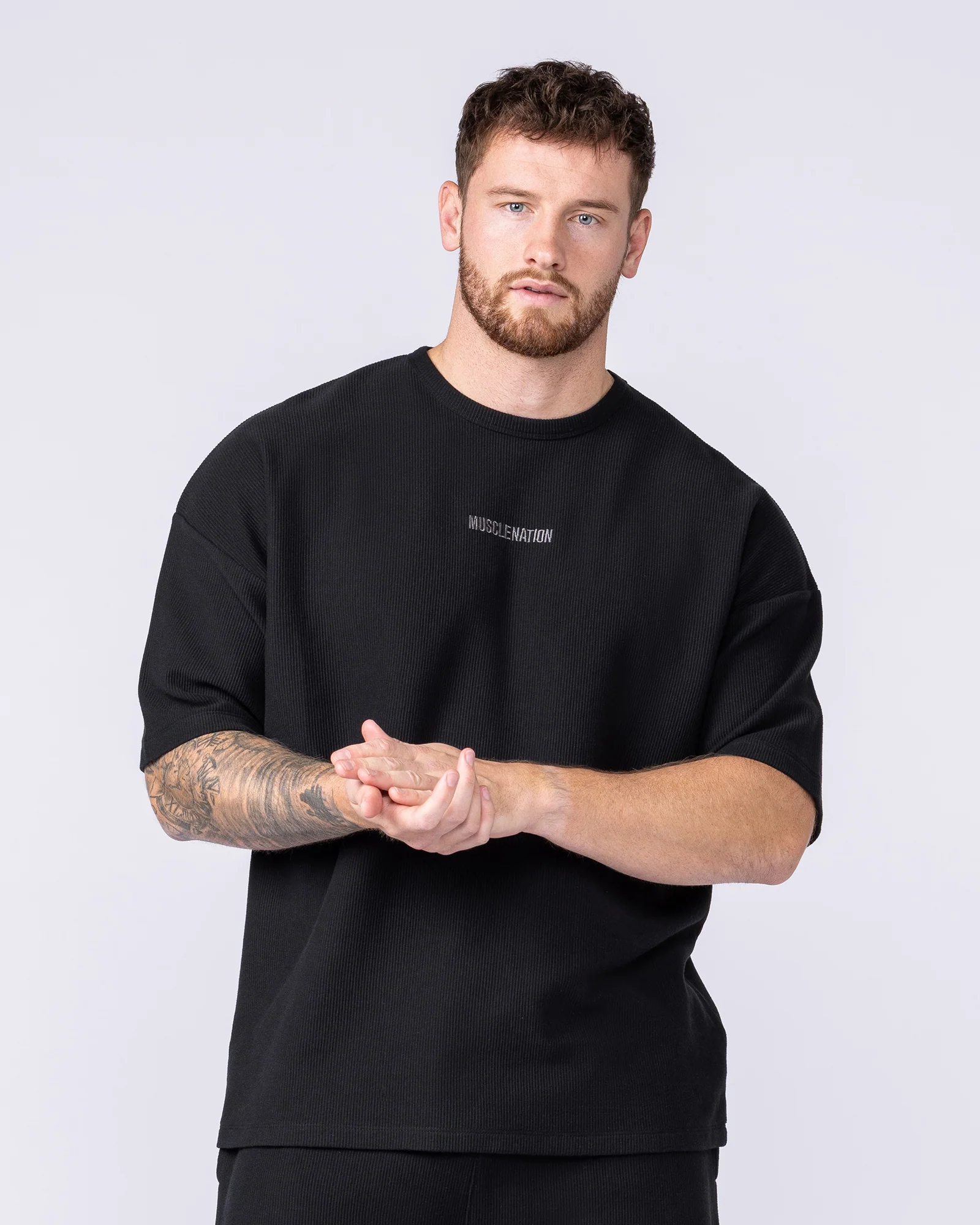 Oversized Jersey Tee - Black - Image 3