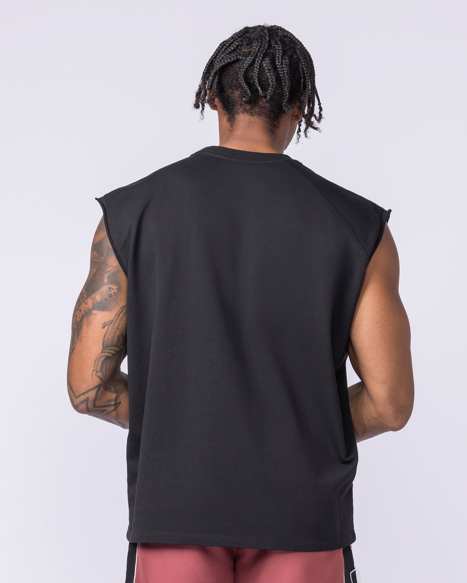 Off Duty Boxy Muscle Tank - Black - Image 5