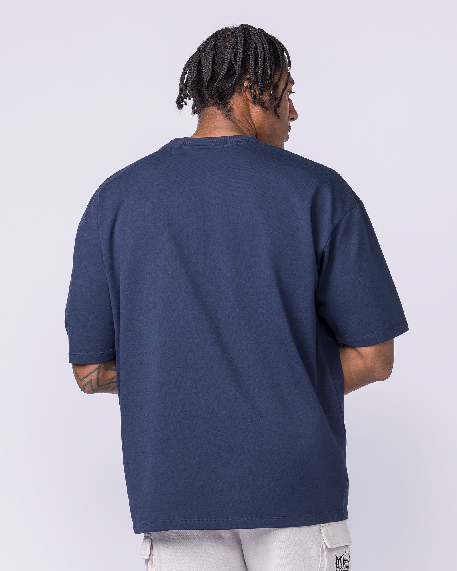 Off Duty Oversized Tee - Navy - Image 4