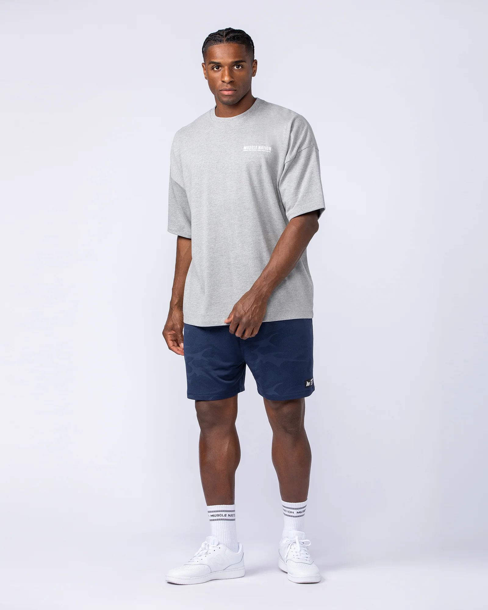 Original Oversized Boxy Tee - Grey Marl - Image 6