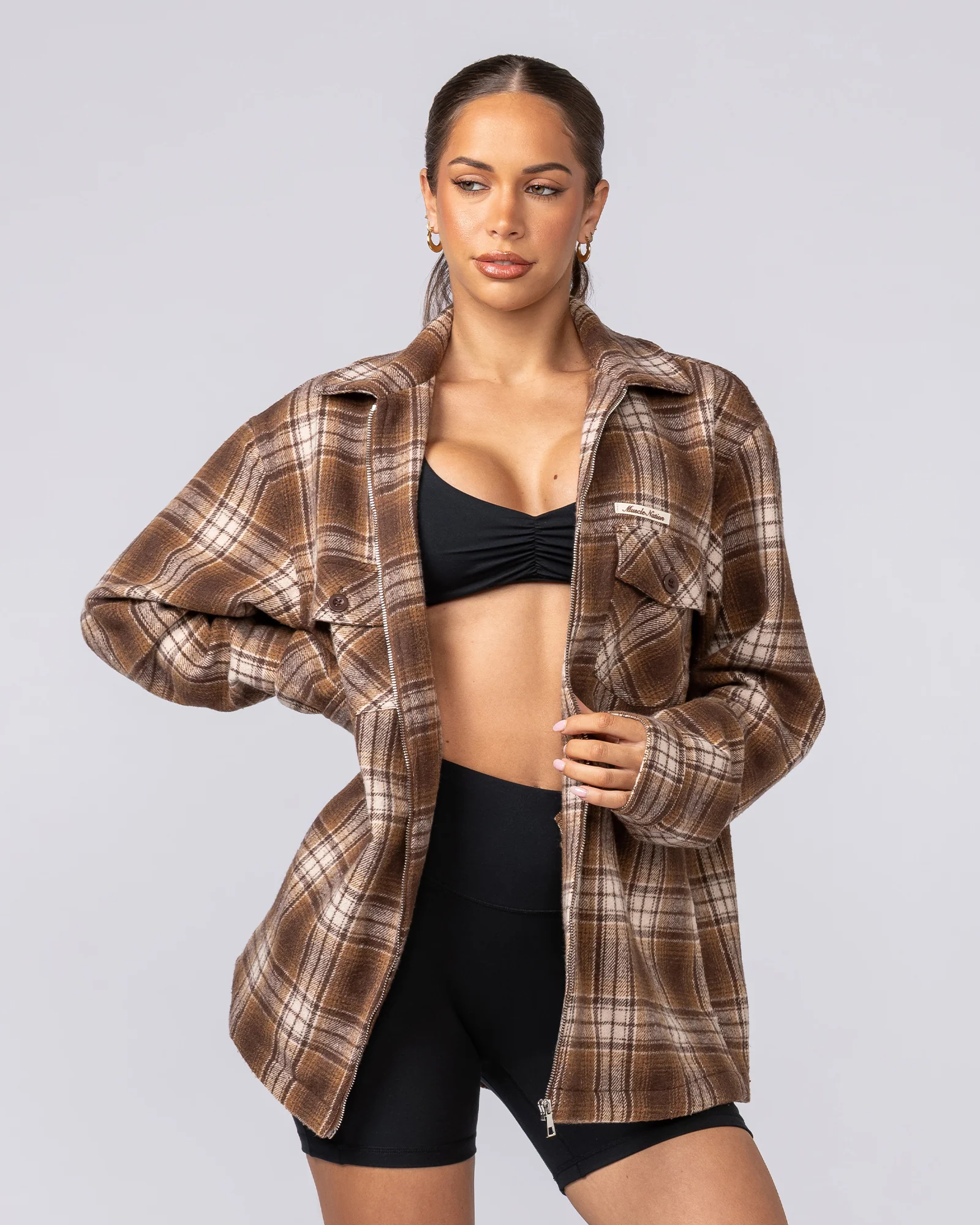 Oversized Shacket - Plaid - Image 9