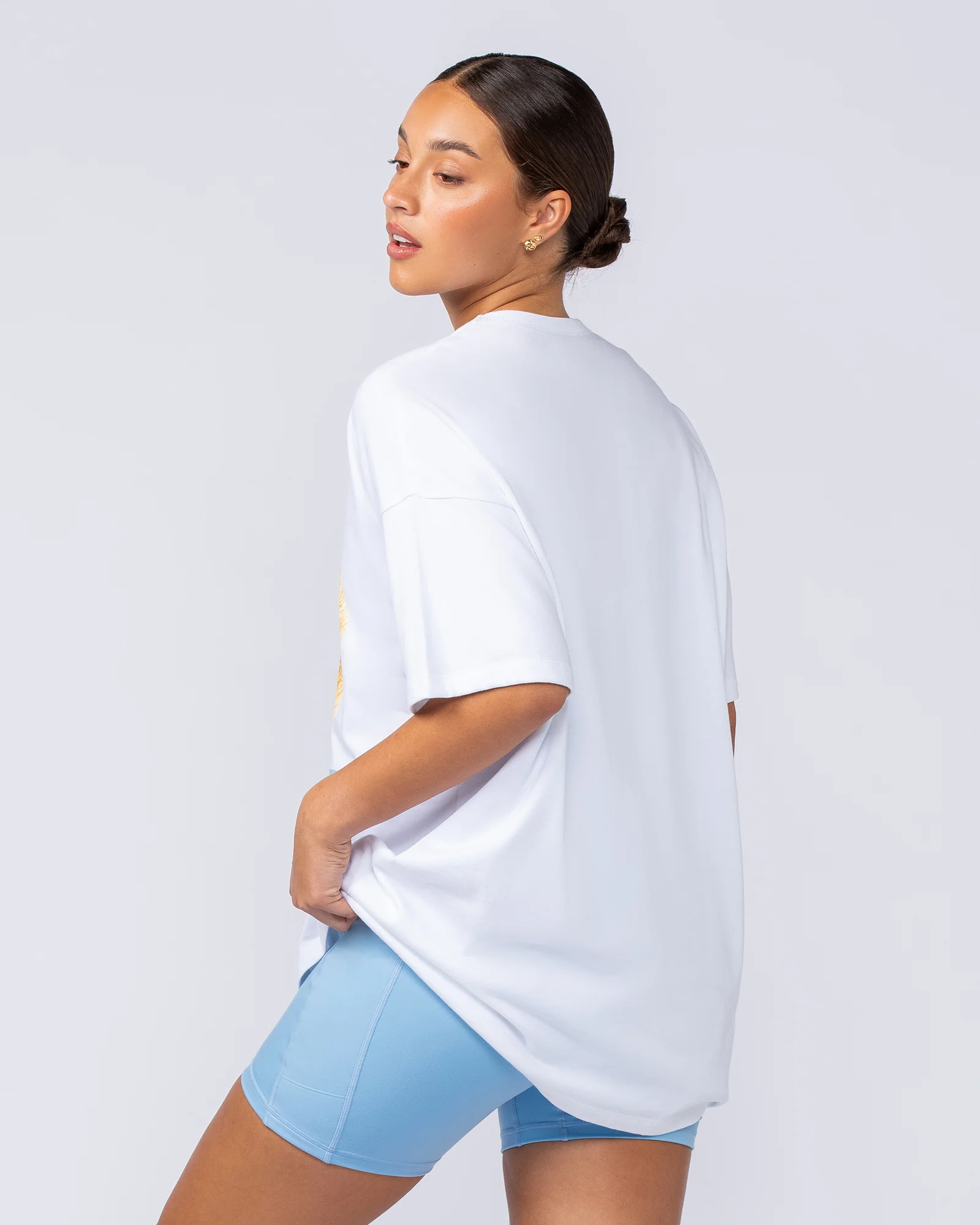P Power Oversized Tee - White - Image 4