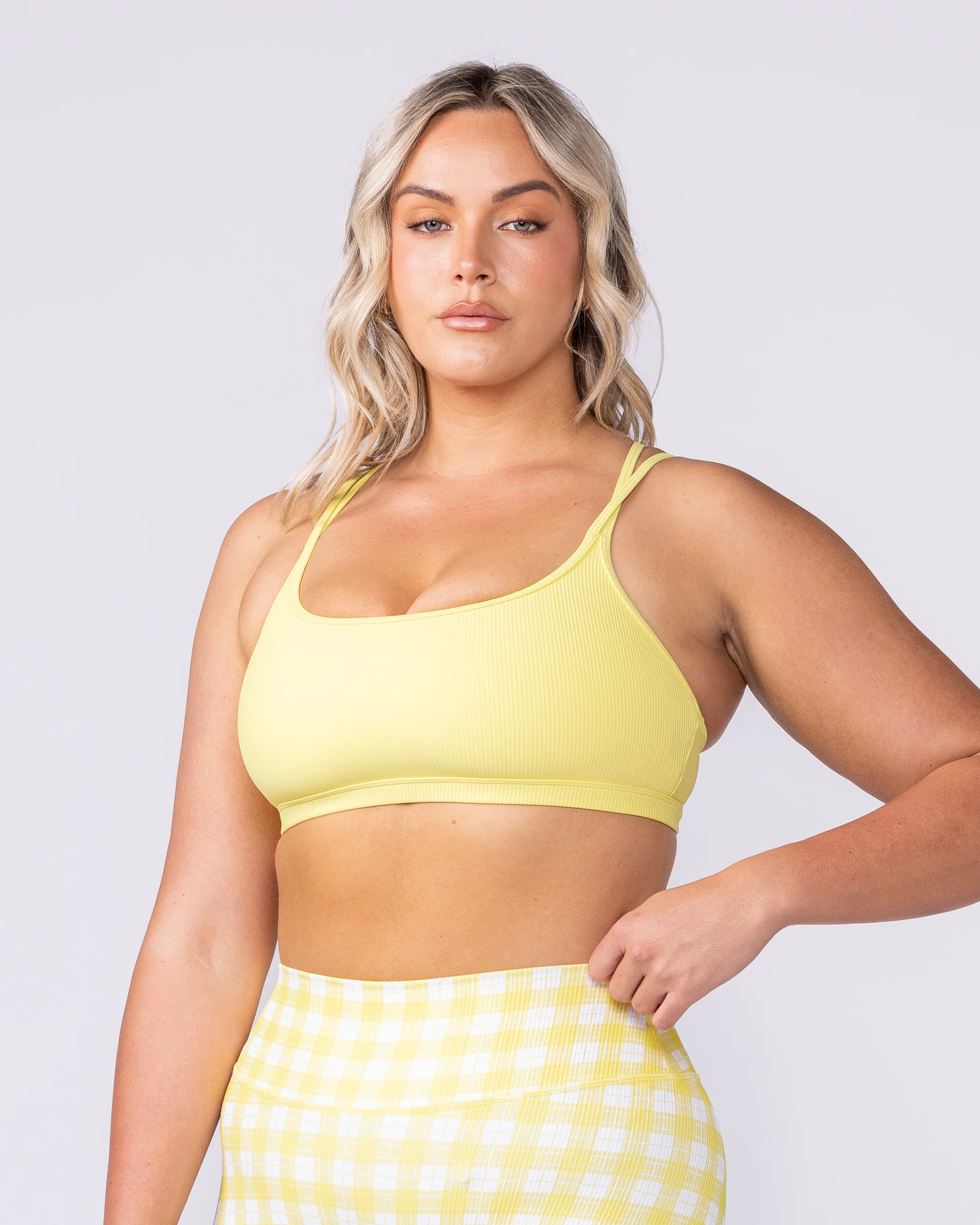 Pace It Rib Bra - Sunshine - Image 3
