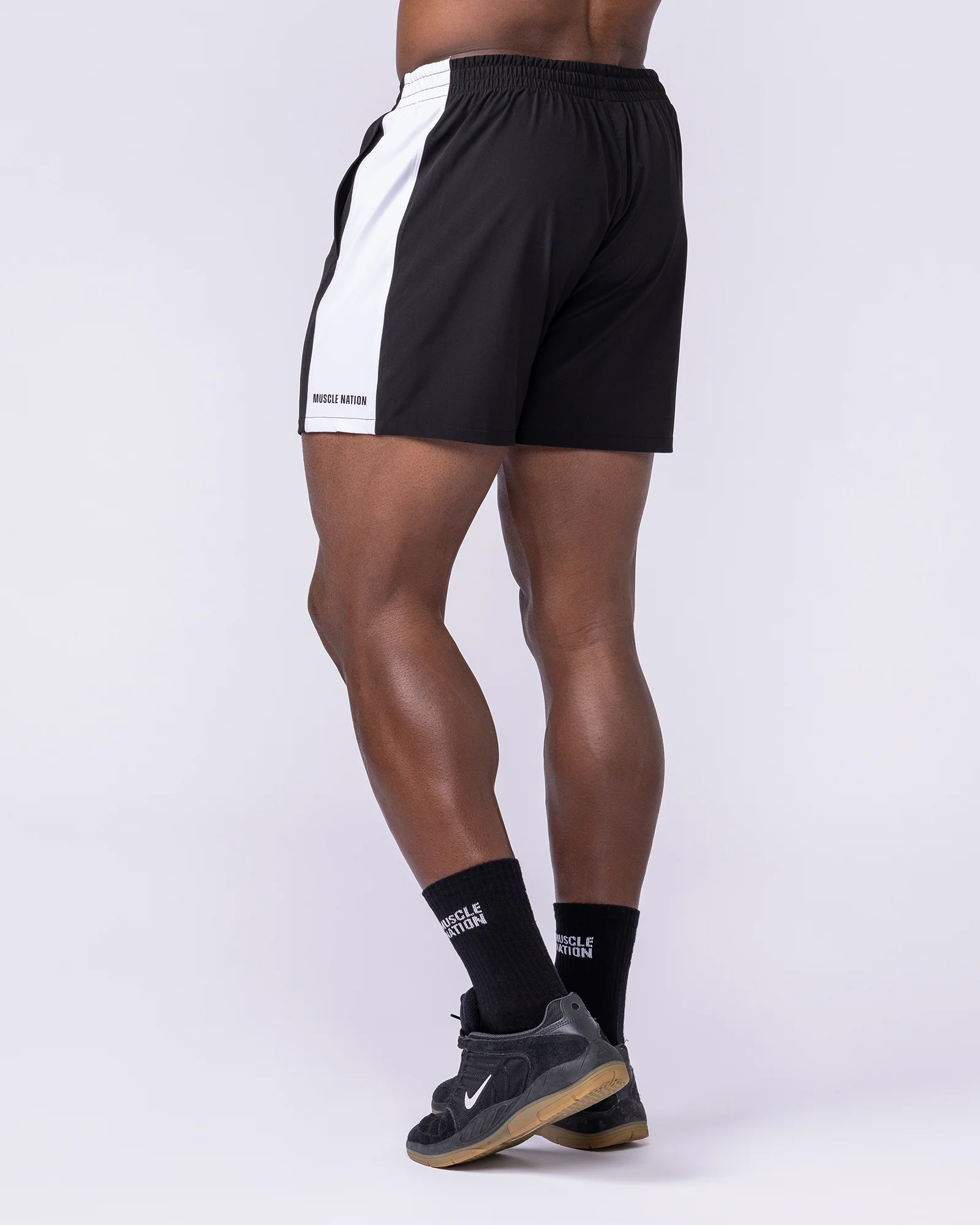 Panelled Function 4" Shorts - Black - Image 2
