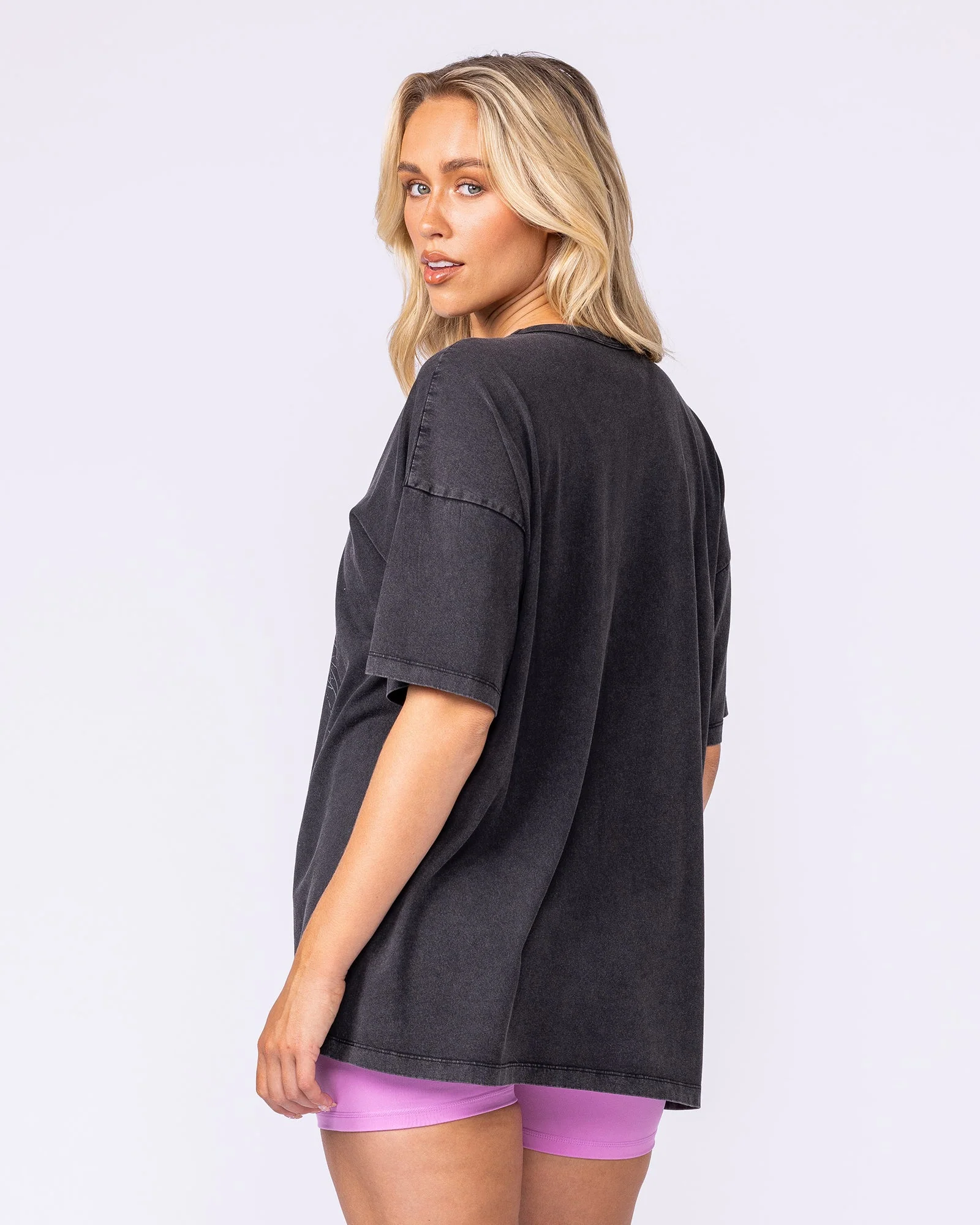Panther Oversized Vintage Tee - Washed Black - Image 2