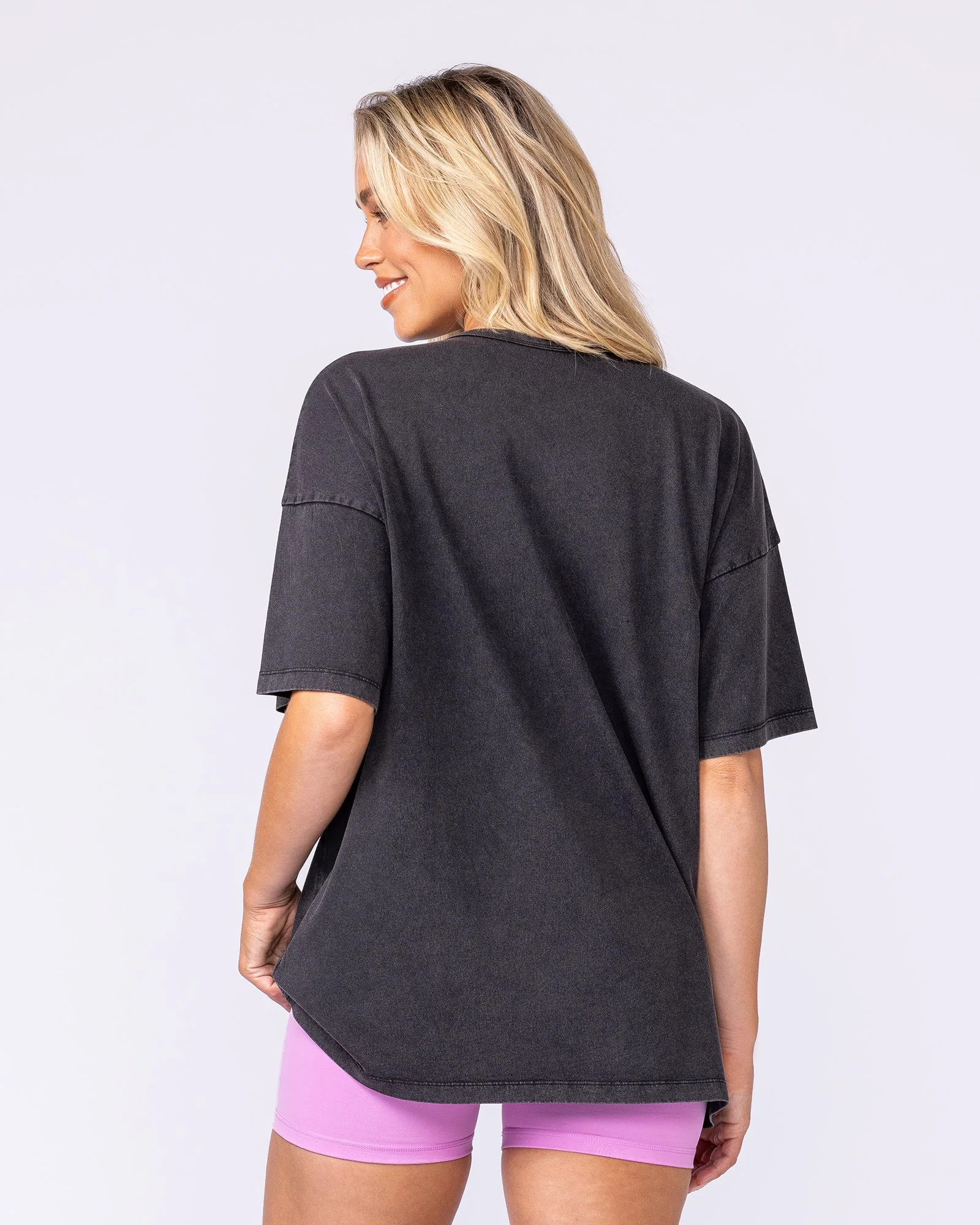 Panther Oversized Vintage Tee - Washed Black - Image 5