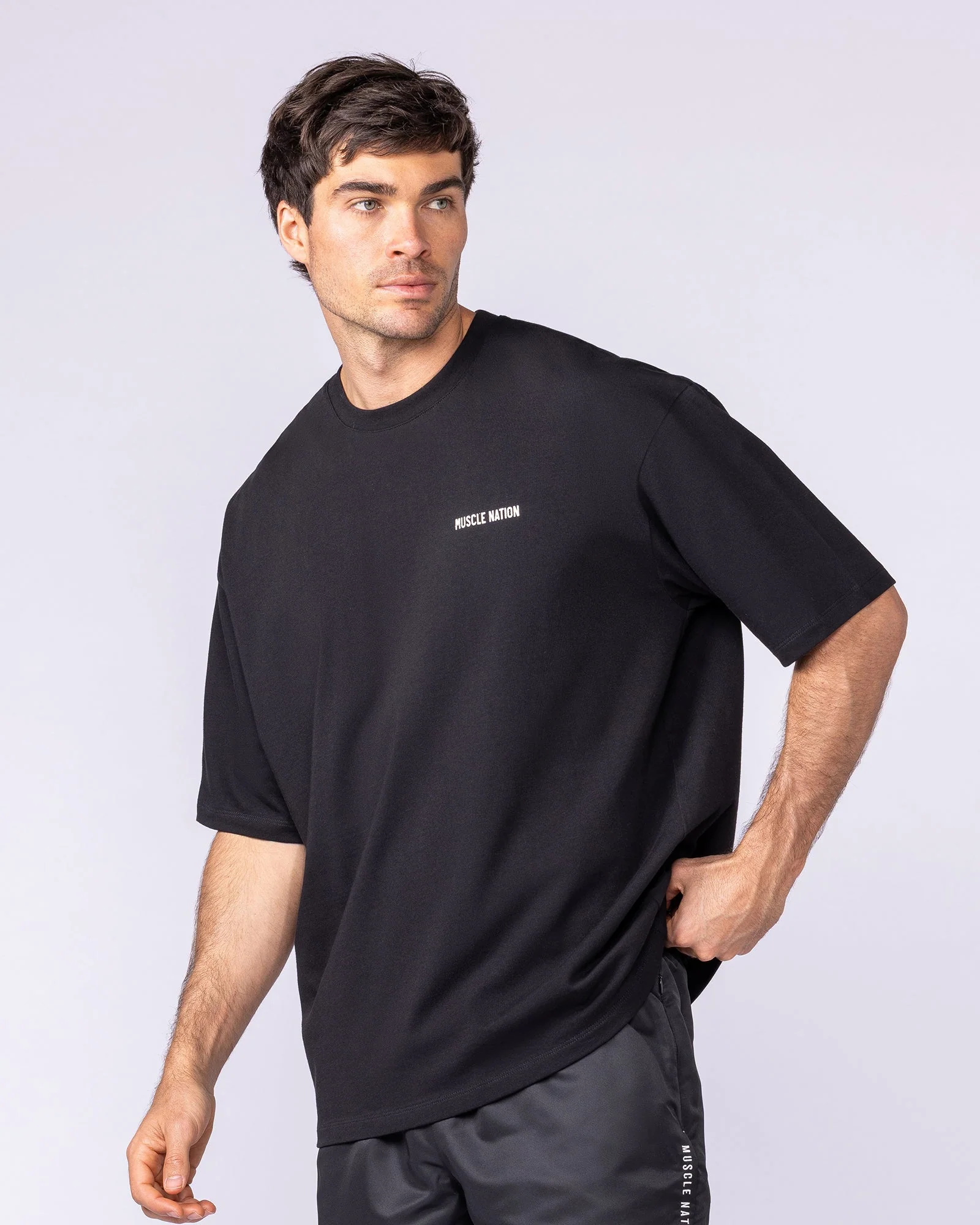 Pegasus Oversized Tee - Black - Image 4