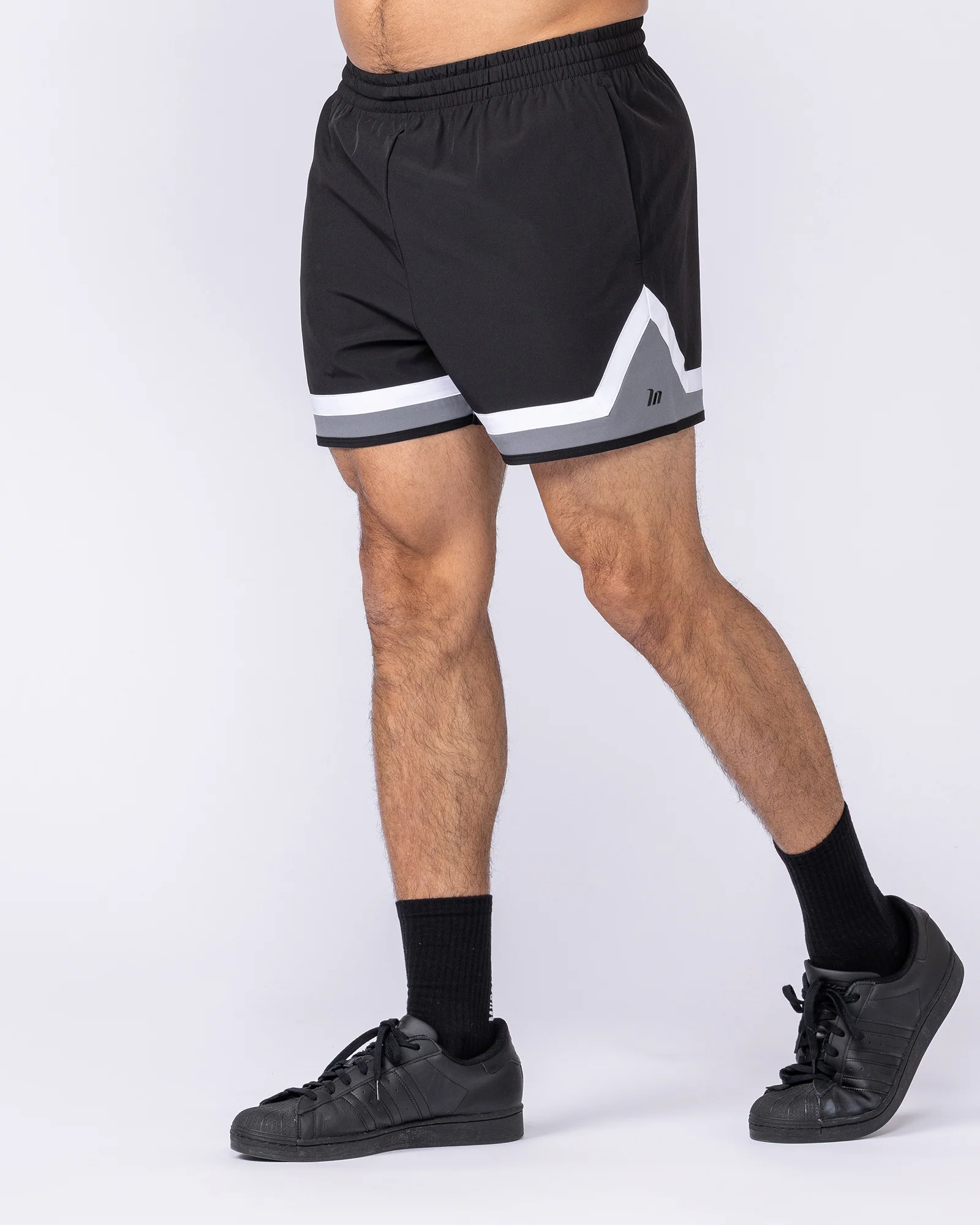 Player 4" Active Shorts - Black / Tornado - Image 4