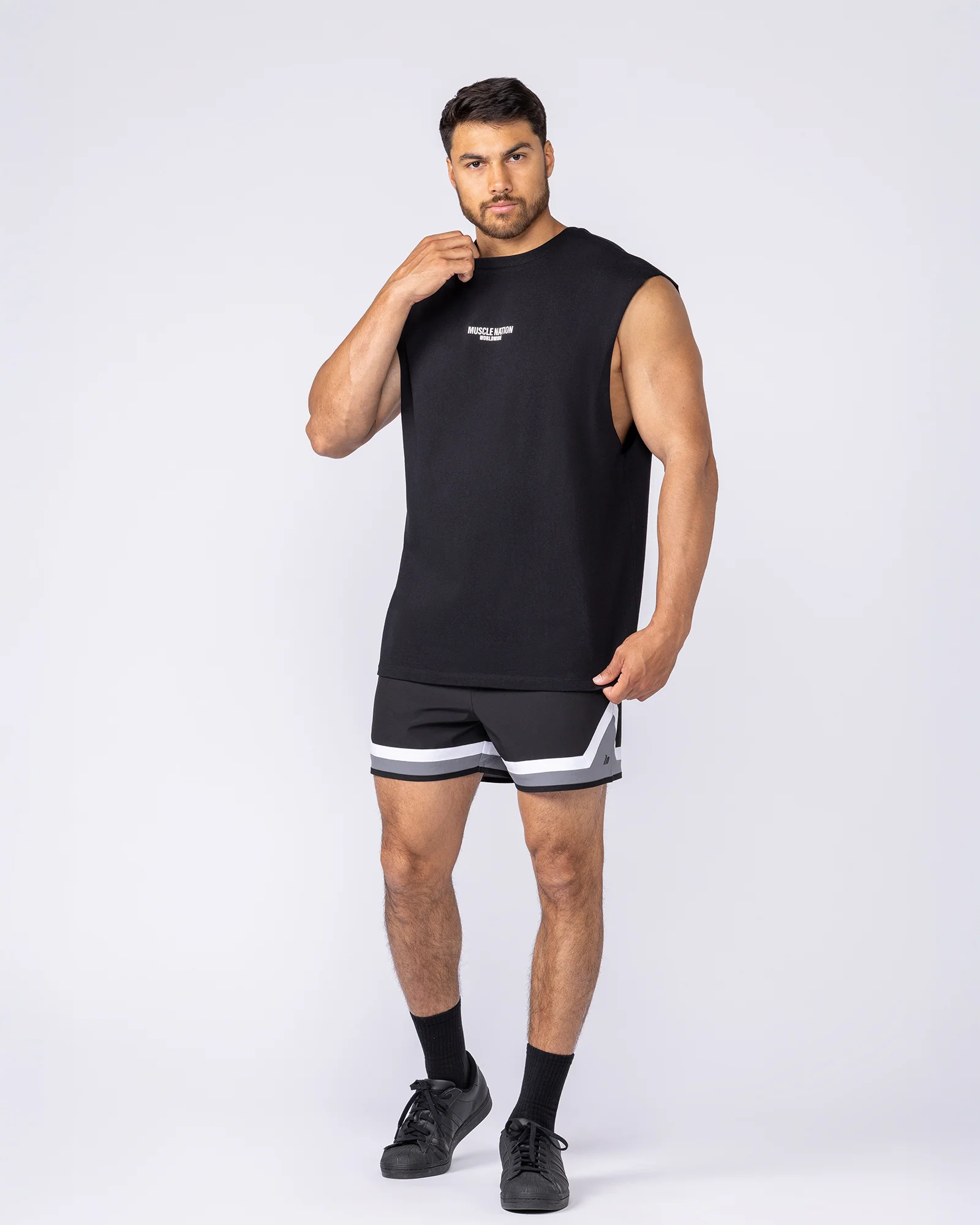 Player 4" Active Shorts - Black / Tornado - Image 6