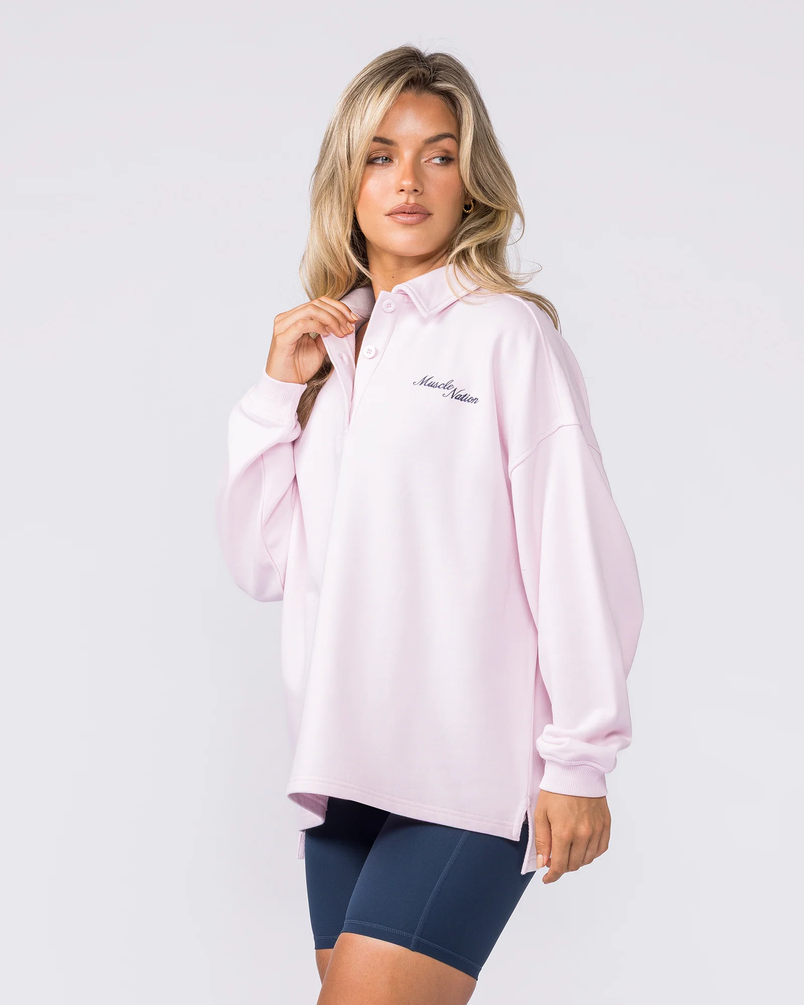 Polo Relaxed Pullover - Babydoll - Image 4