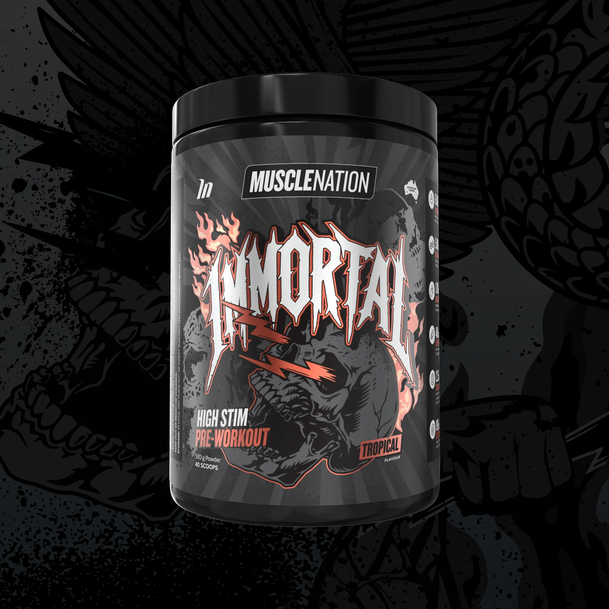 IMMORTAL Pre-Workout - Tropical - 40 serves
