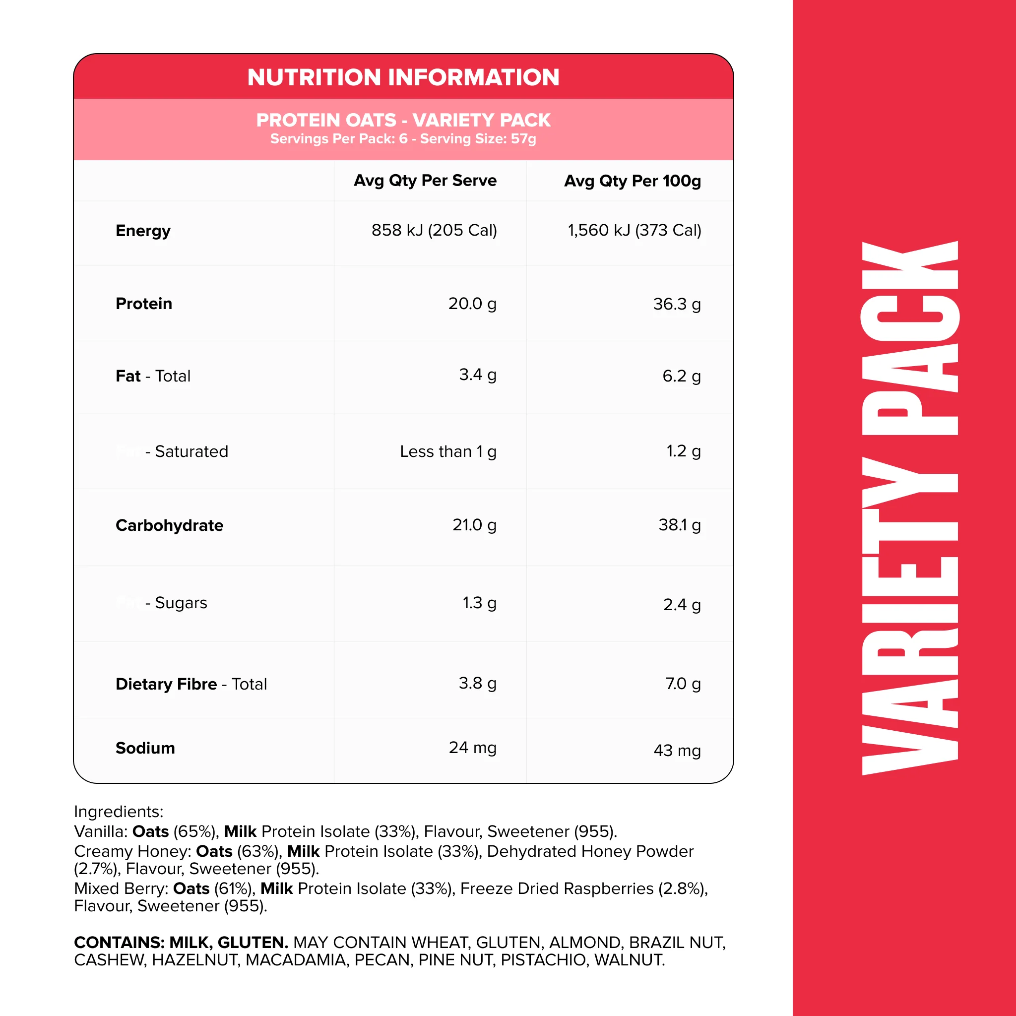 PROTEIN Quick Oats - Variety Packs - 6 Sachets - Image 2