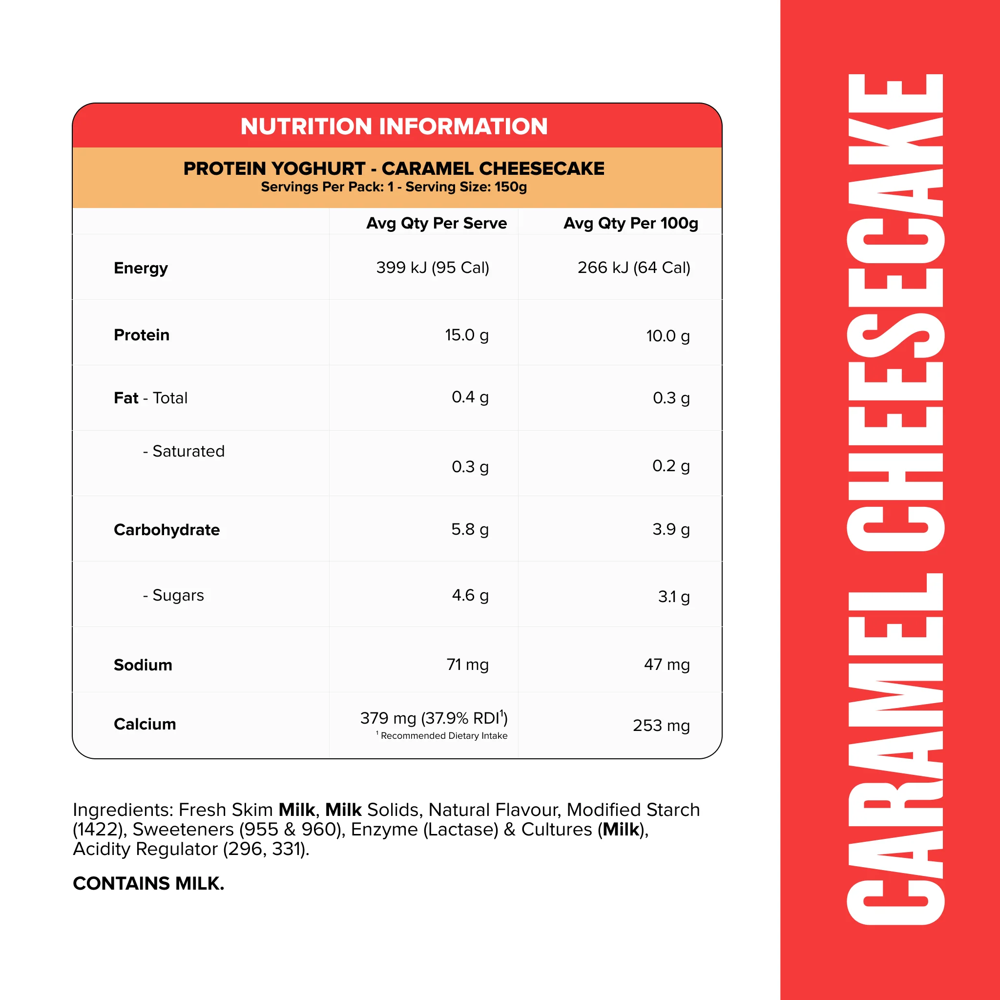 PROTEIN YOGHURT - CHOCLT - Caramel Cheesecake Pouch - Image 2