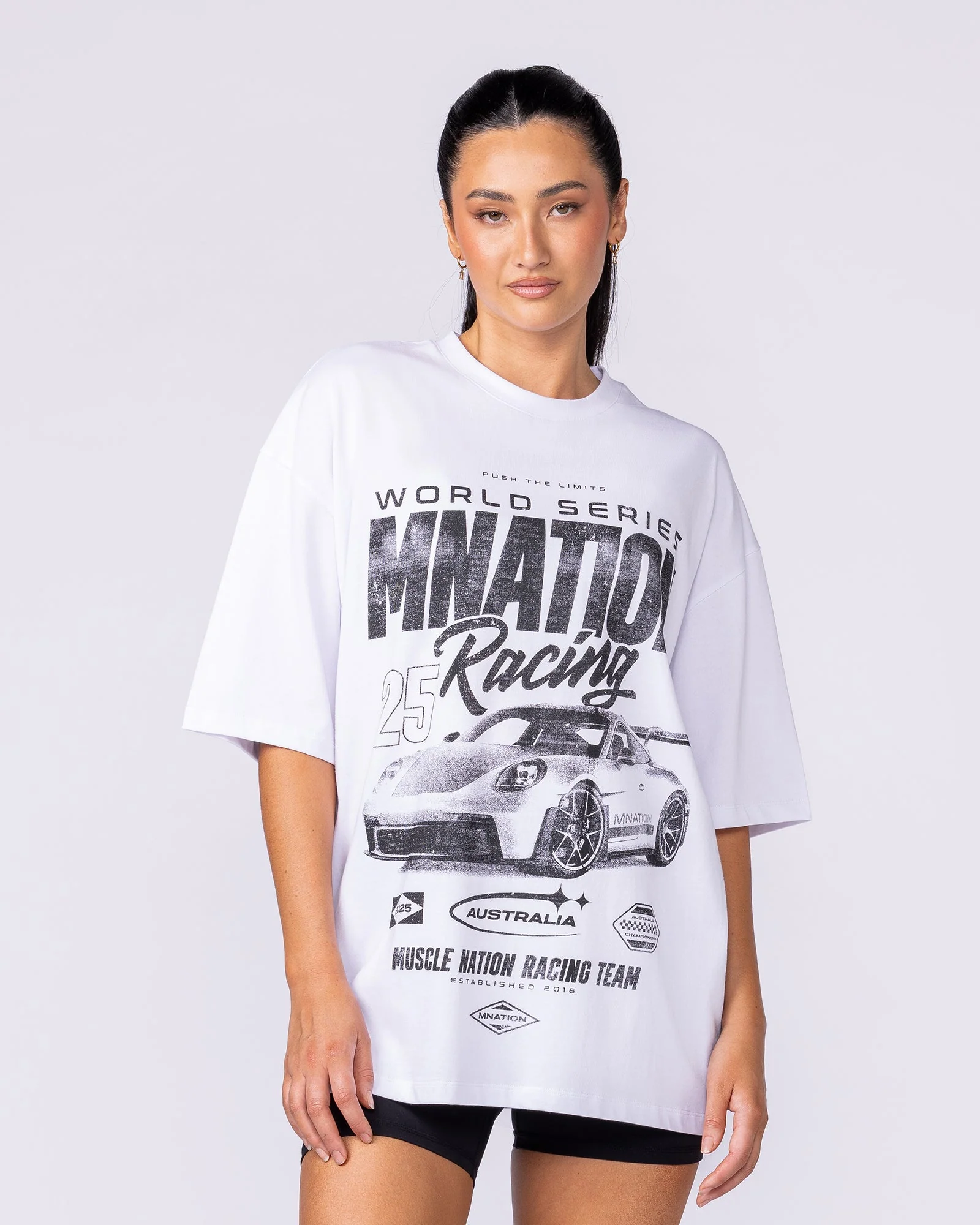 Push The Limits Oversized Tee - White - Image 8