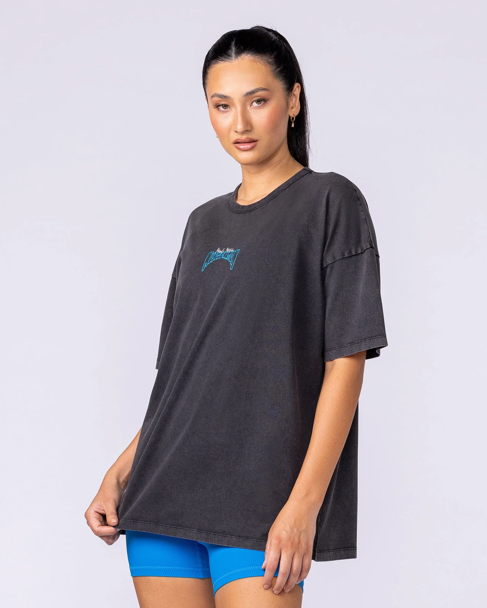 Rated R Oversized Vintage Tee - Washed Black - Image 4