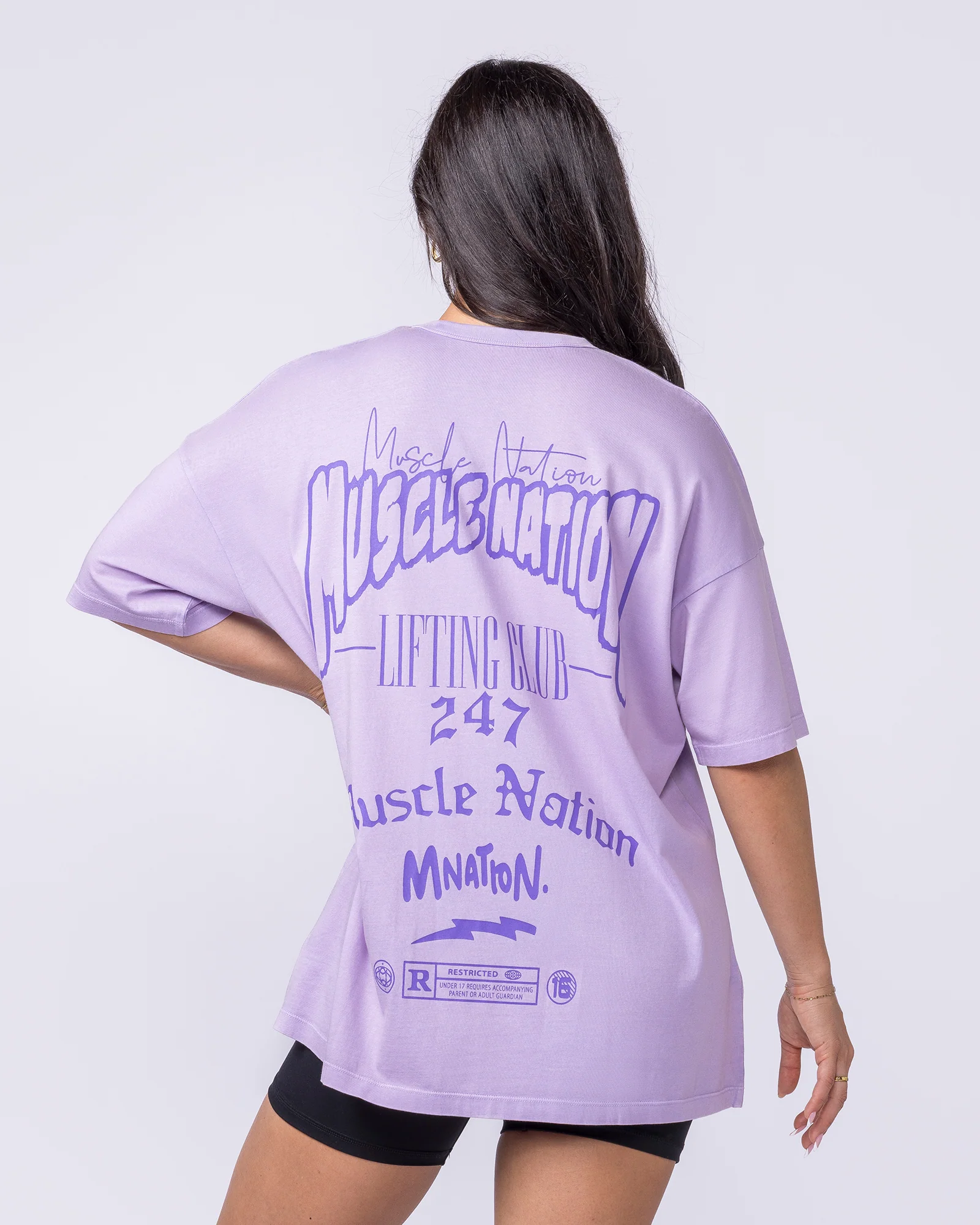 Rated R Oversized Vintage Tee - Washed Lavender - Image 5