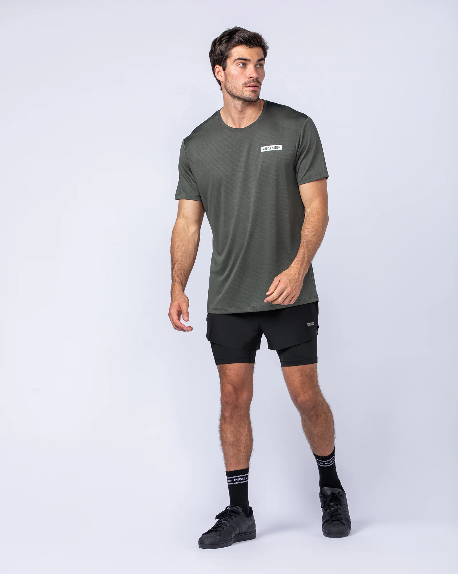 Relaxed Active Tee - Dark Khaki - Image 5