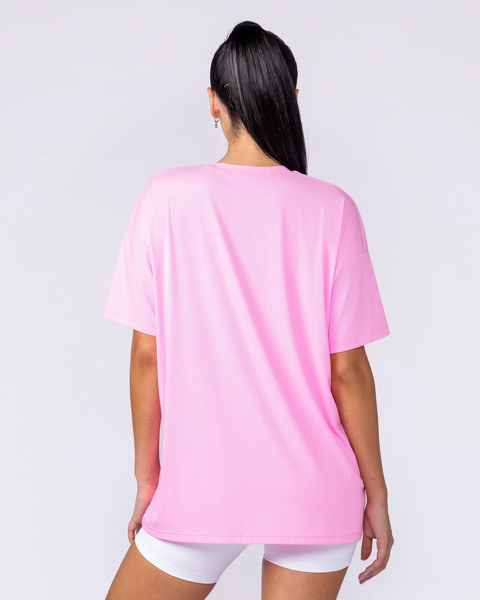 Relaxed Rib Training Tee - Sugar Pink - Image 4