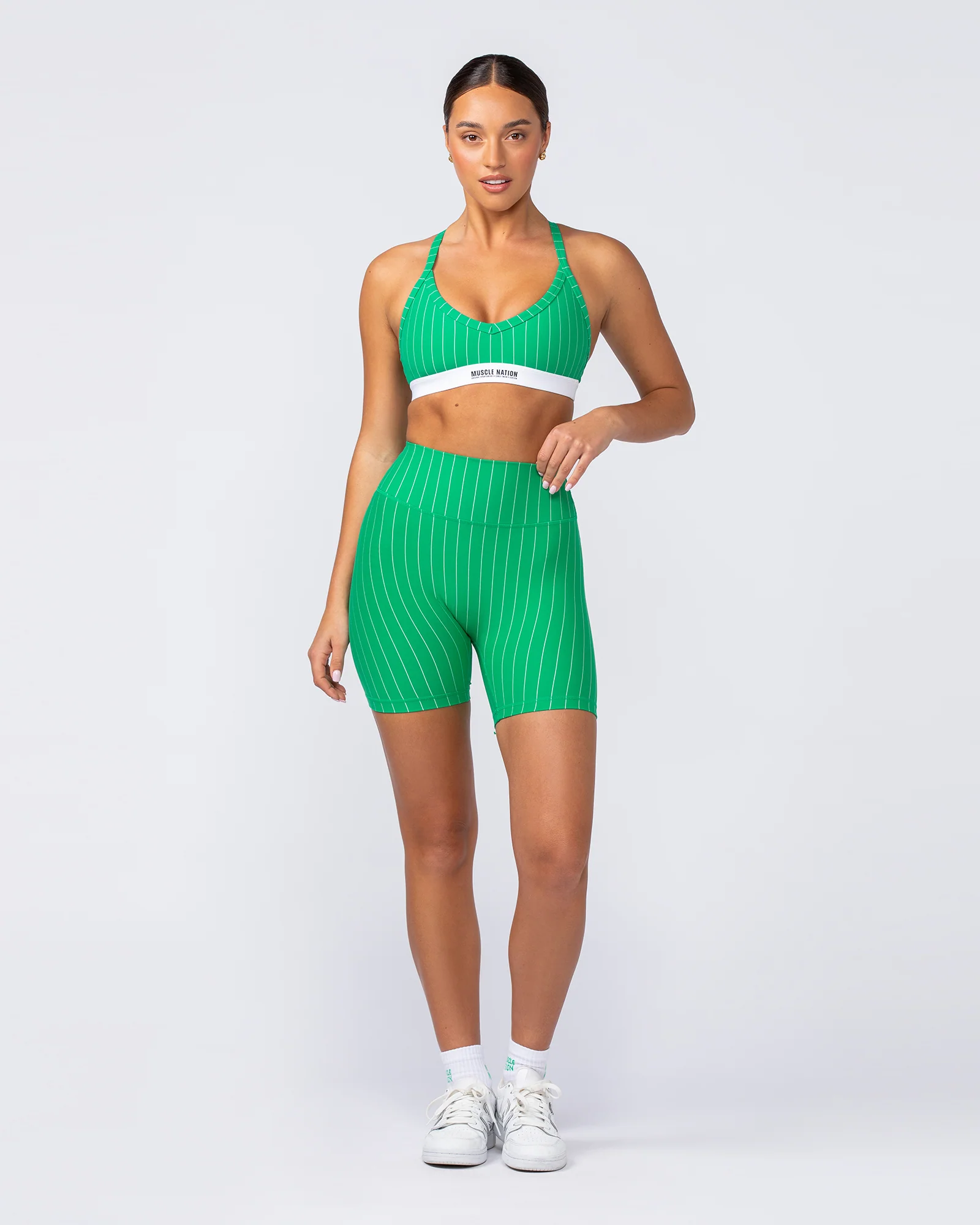 Zero Rise Signature Bike Shorts - Clover Stripe - Image 6