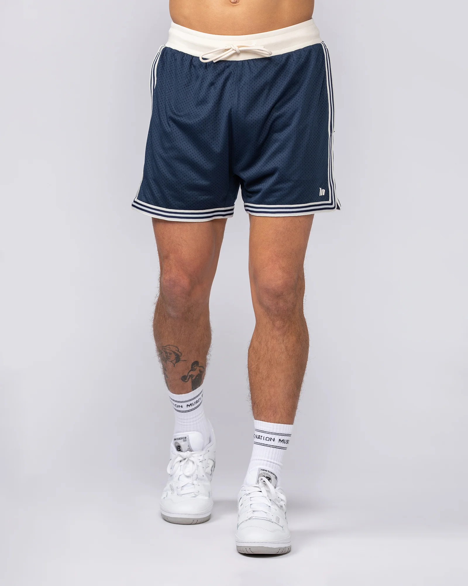 Retro Mesh Training 4" Shorts - Navy - Image 2