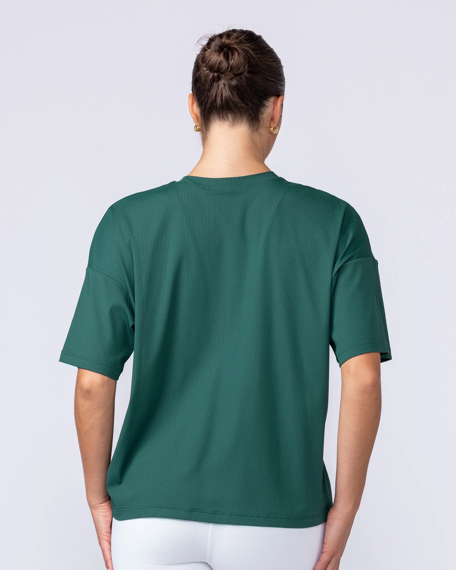 Rib Boxy Training Tee - Evergreen - Image 4