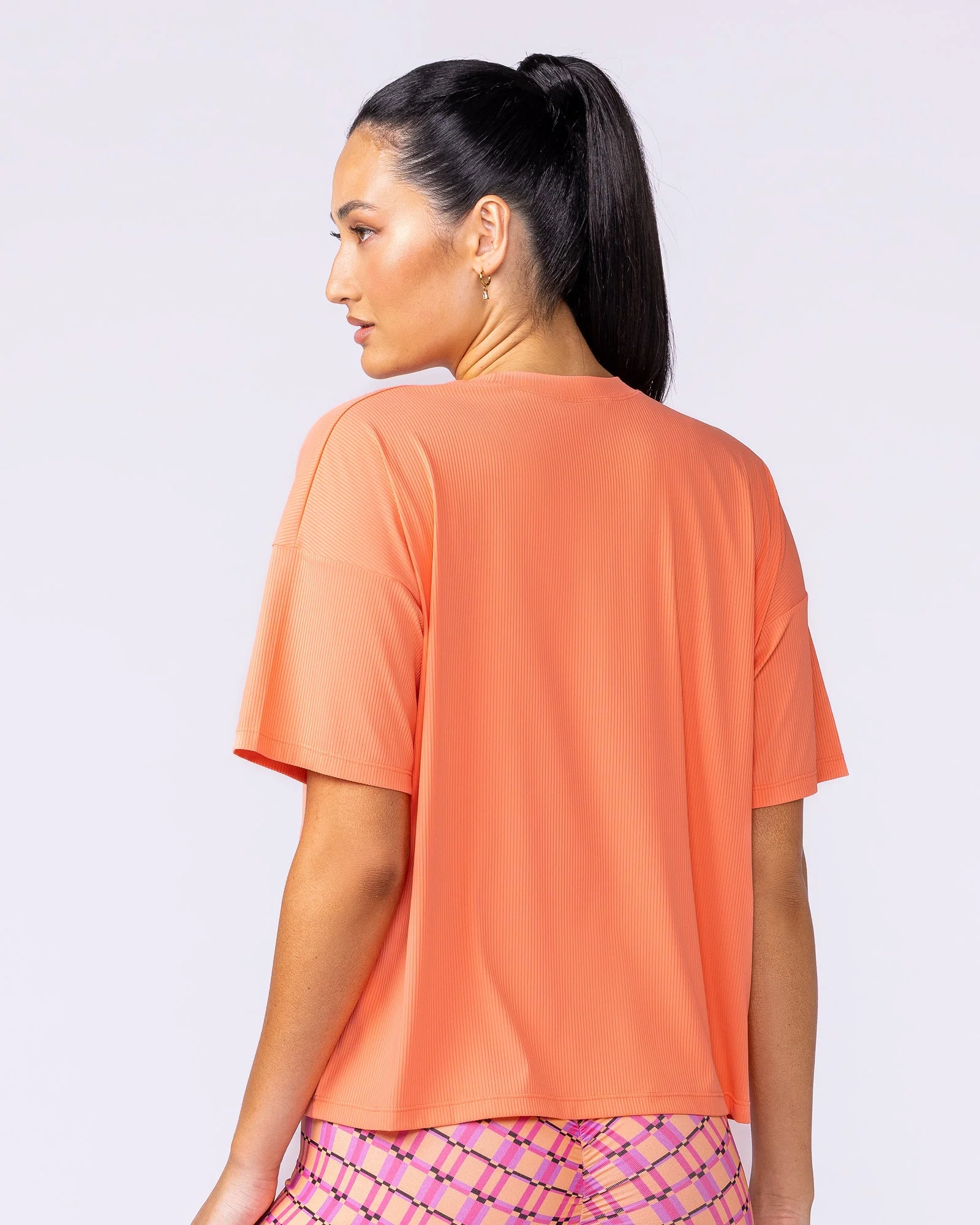 Rib Boxy Training Tee - Peachy - Image 2