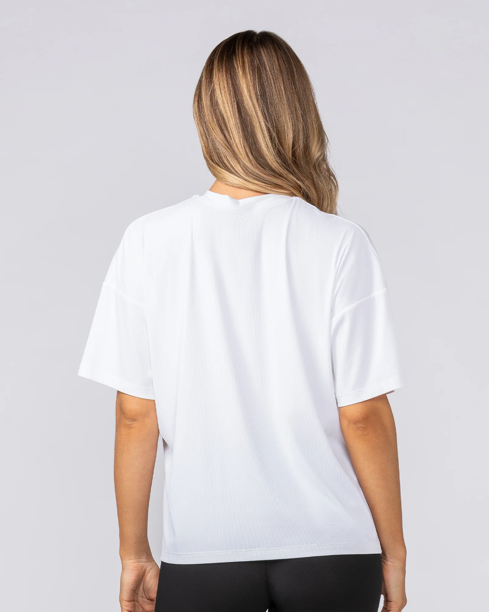 Rib Boxy Training Tee - White - Image 4