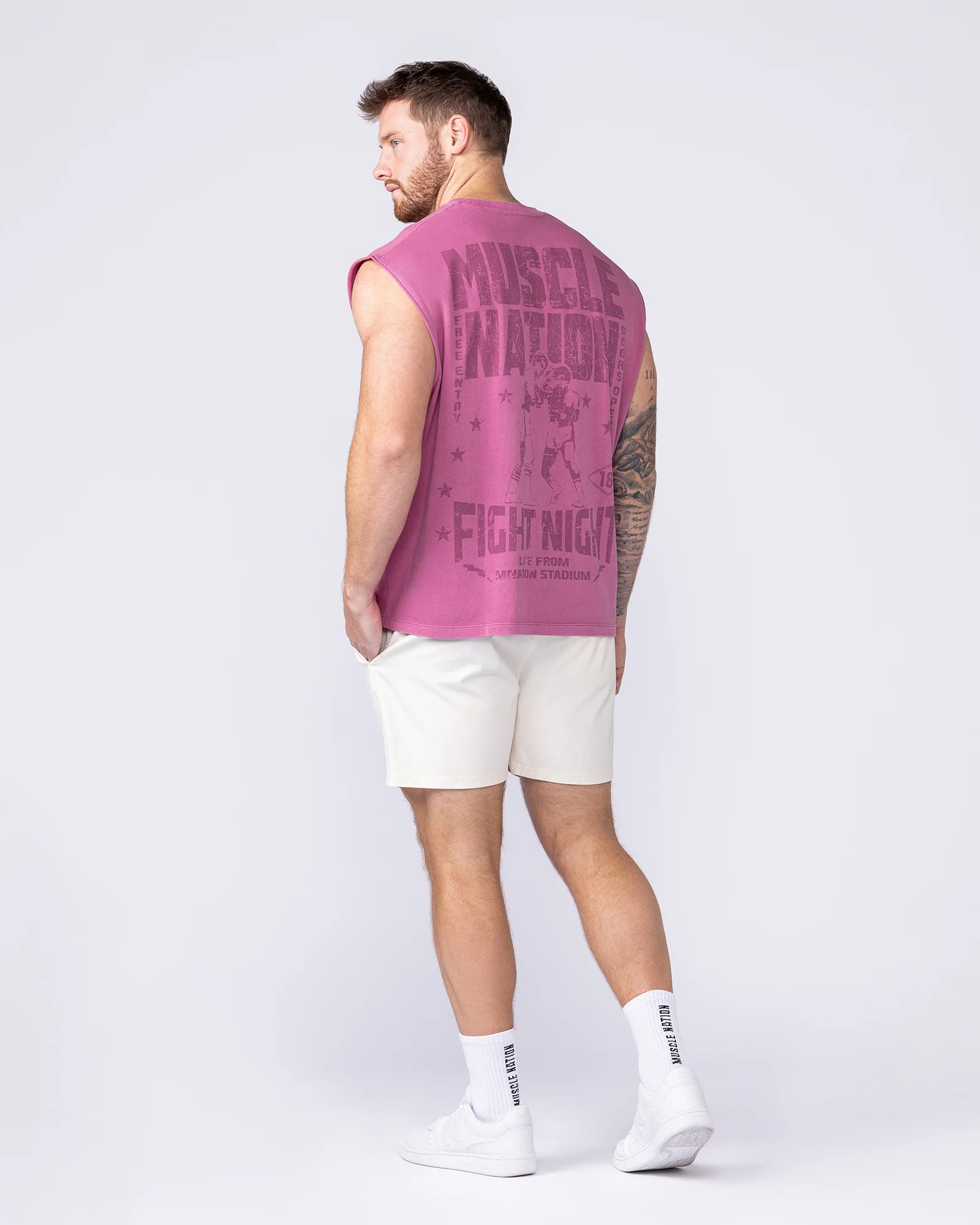 Ringside Vintage Boxy Muscle Tank - Washed Wild Rose - Image 6