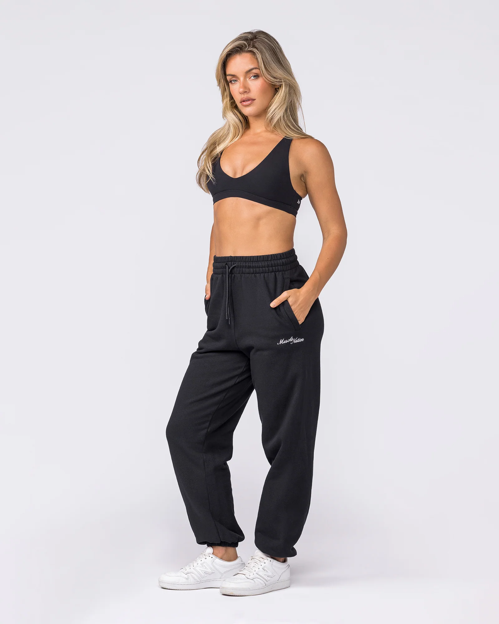 Routine Slouchy Trackies - Black - Image 8