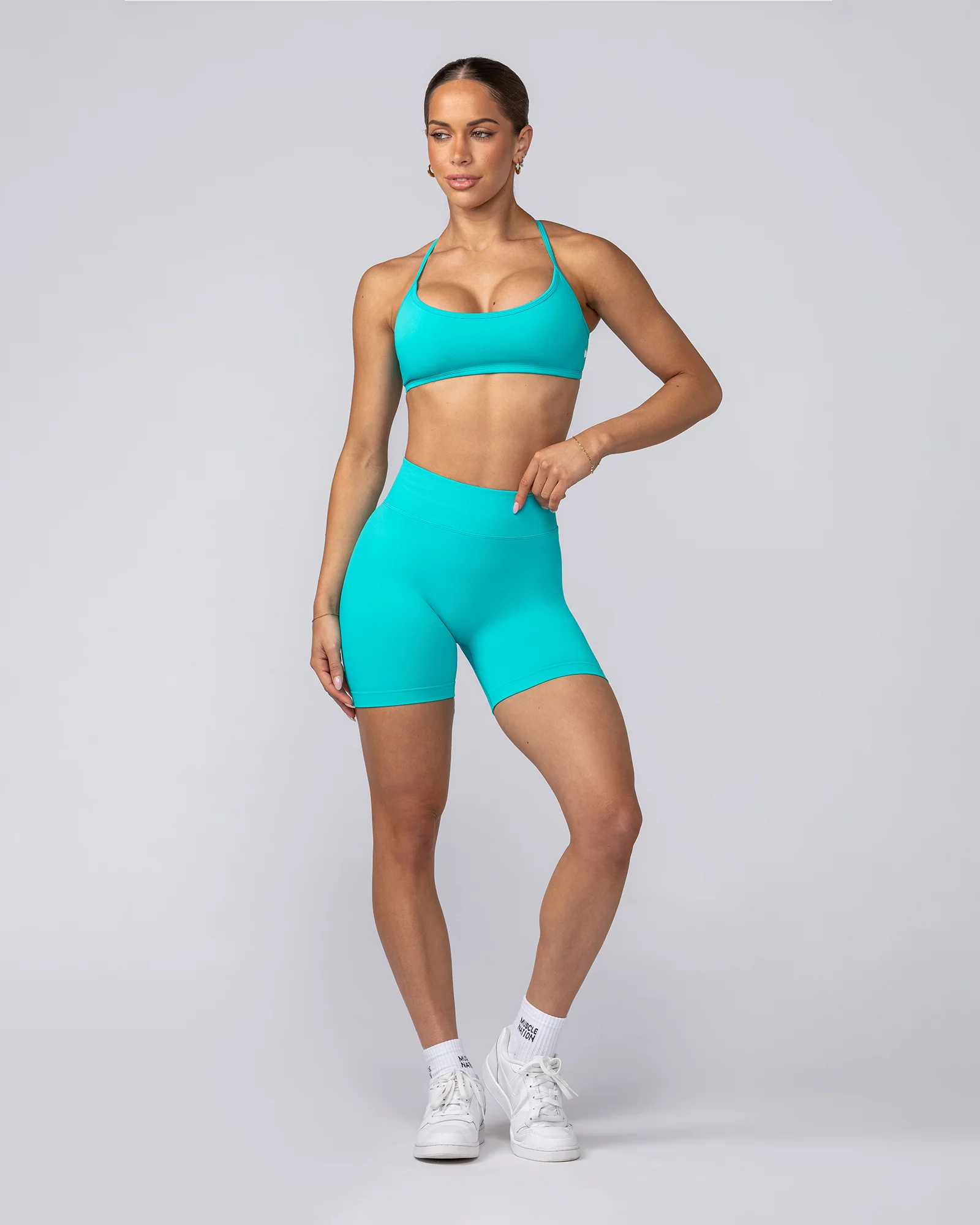 Sculpt Seamless Bralette - Cyan - Image 5