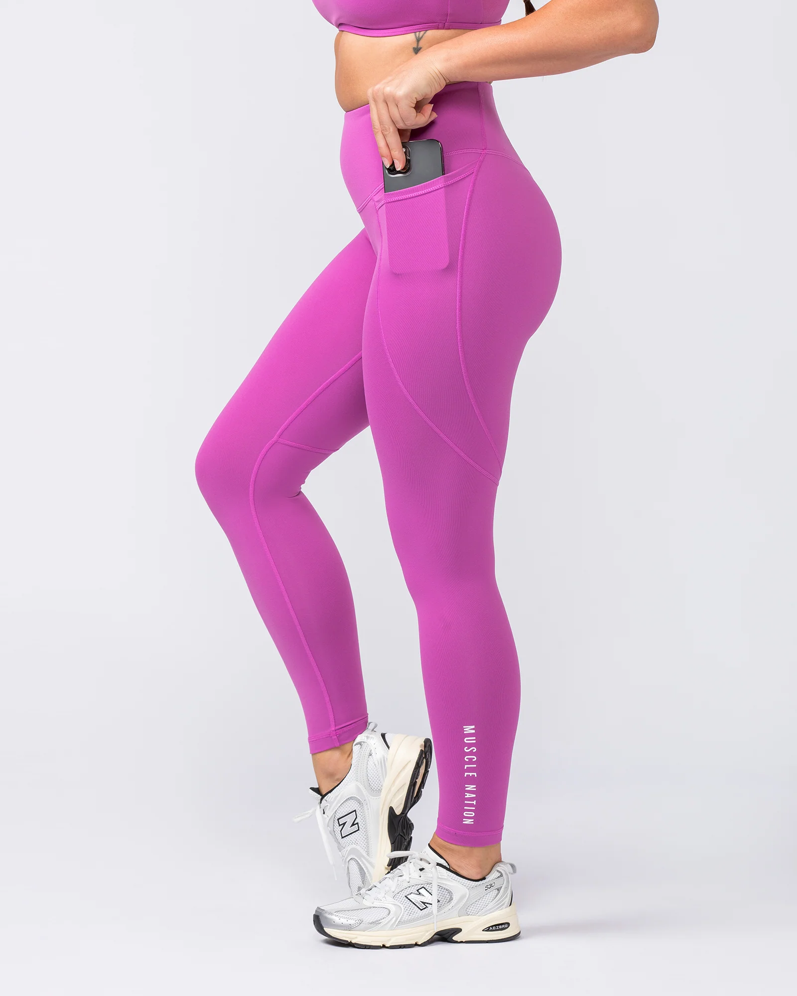 Signature Boost Pocket Ankle Length Leggings - Dahlia - Image 4
