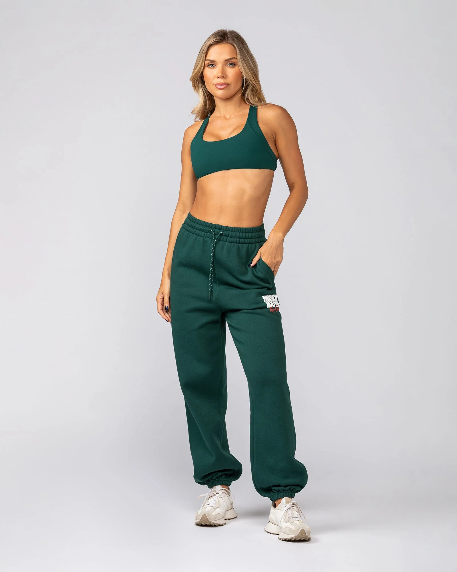 Sports Mode Slouchy Trackies - Evergreen - Image 5