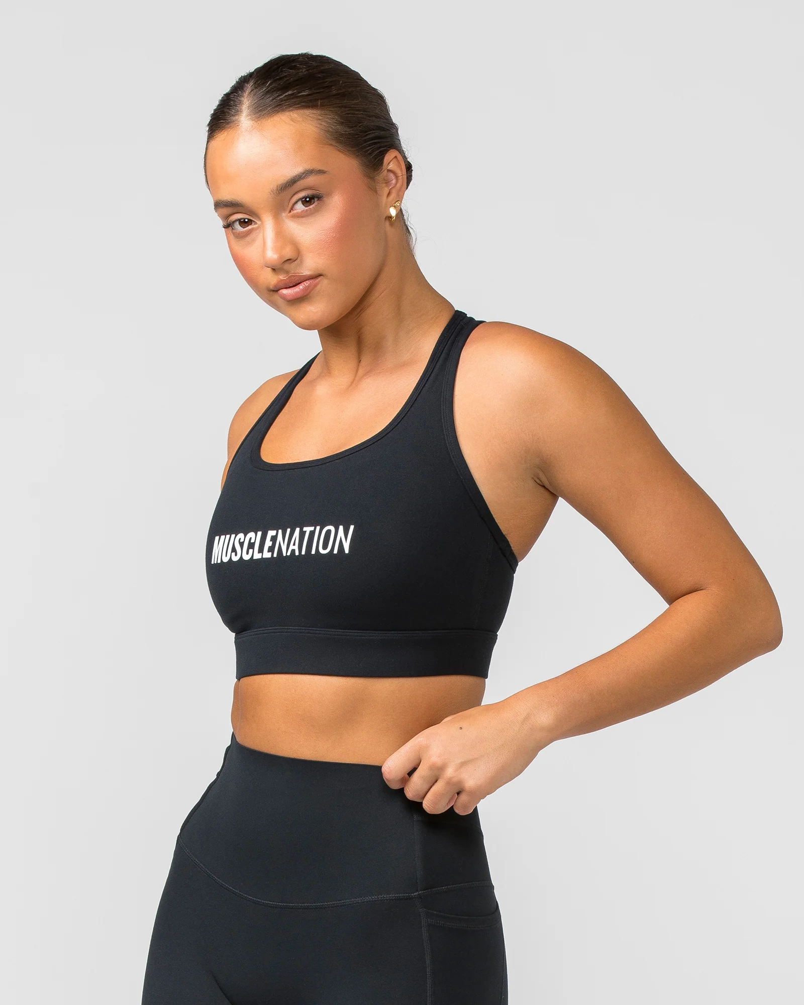 Stamina Moulded Bra - Black - Image 2