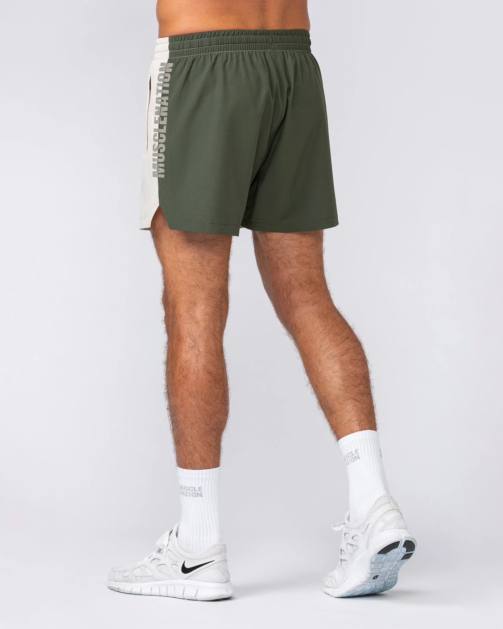 Stride 3.5" Shorts - Cream / Dark Khaki - Image 3