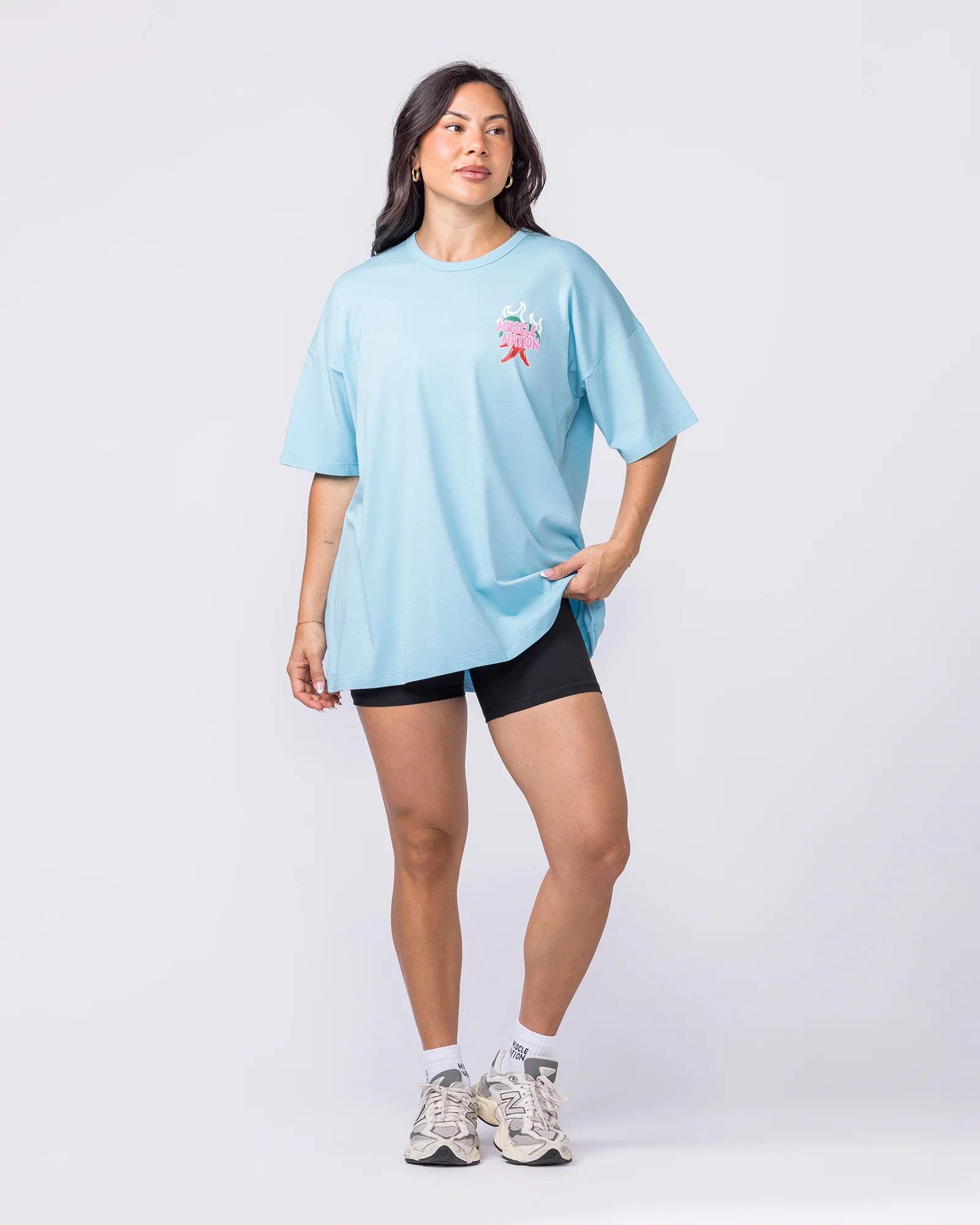 Super Hot Oversized Tee - Lagoon - Image 6