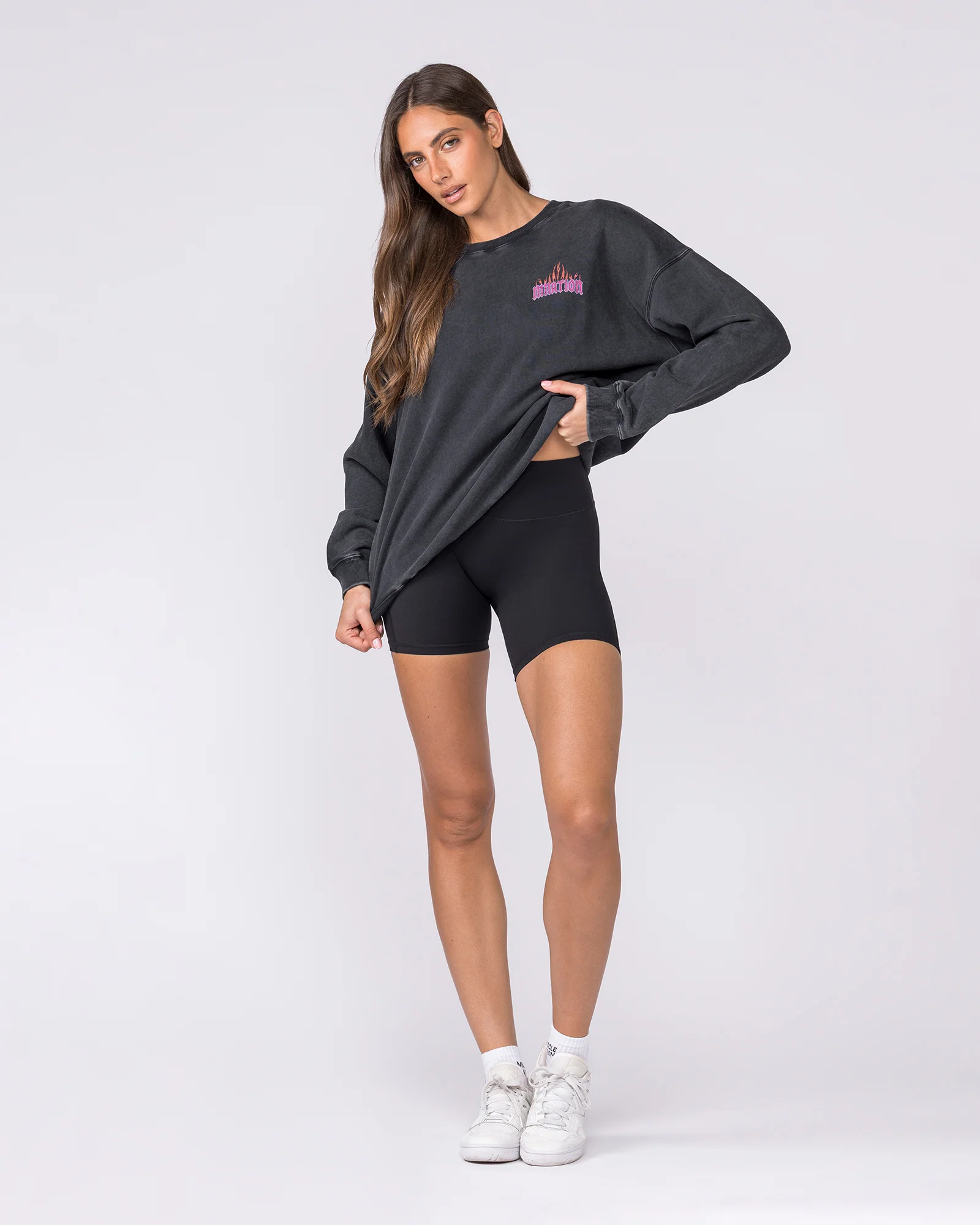 Surge Boxy Vintage Pullover - Washed Black - Image 6