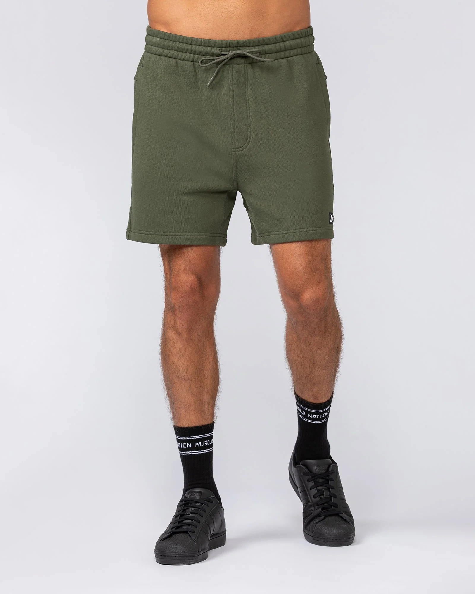 Sweat 5" Shorts - Dark Khaki - Image 4
