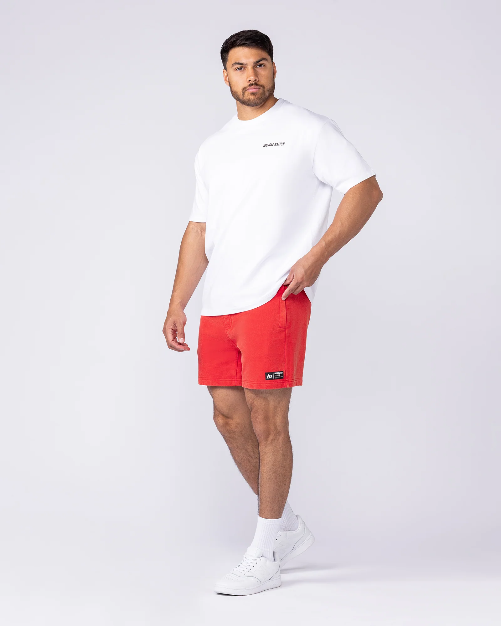 Sweat 5" Shorts - Washed Red - Image 6