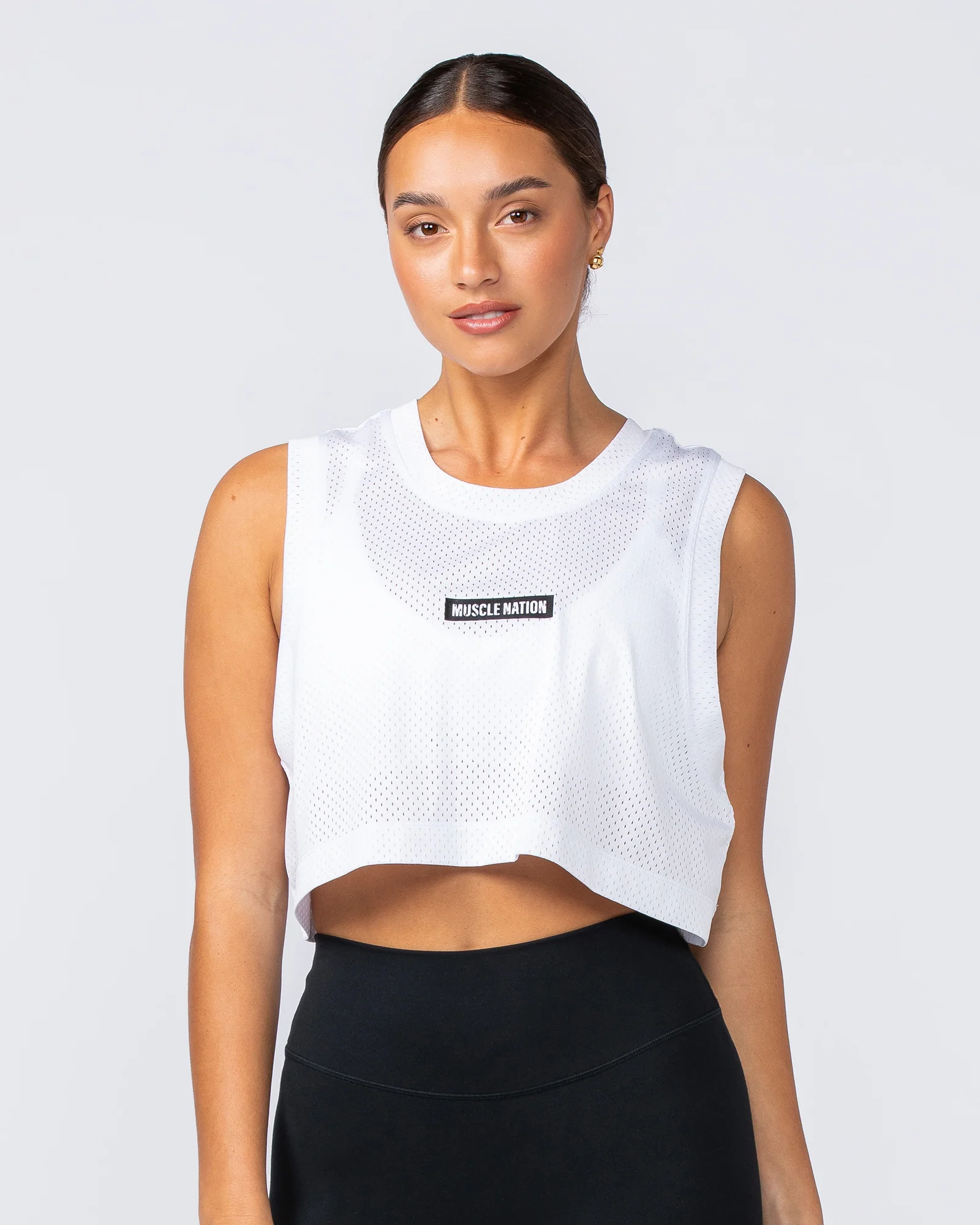 Swift Cropped Training Tank - White - Image 2