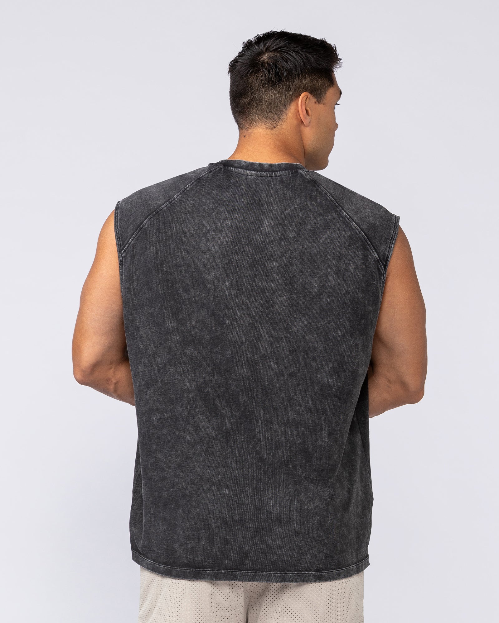 Take Flight Vintage Boxy Muscle Tank - Washed Black - Image 5