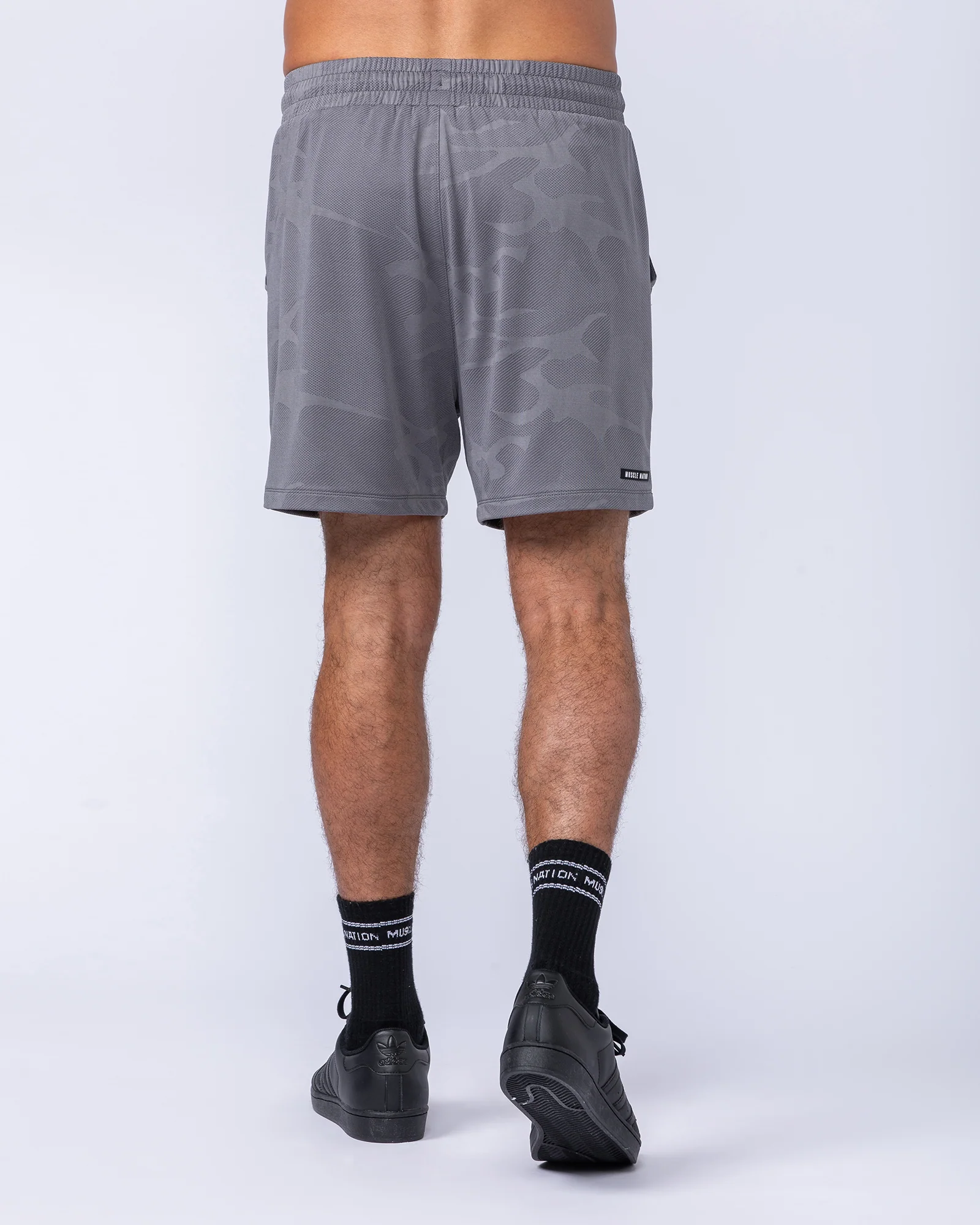 Tech Camo Lay Up 5" Shorts - Light Grey Camo - Image 6